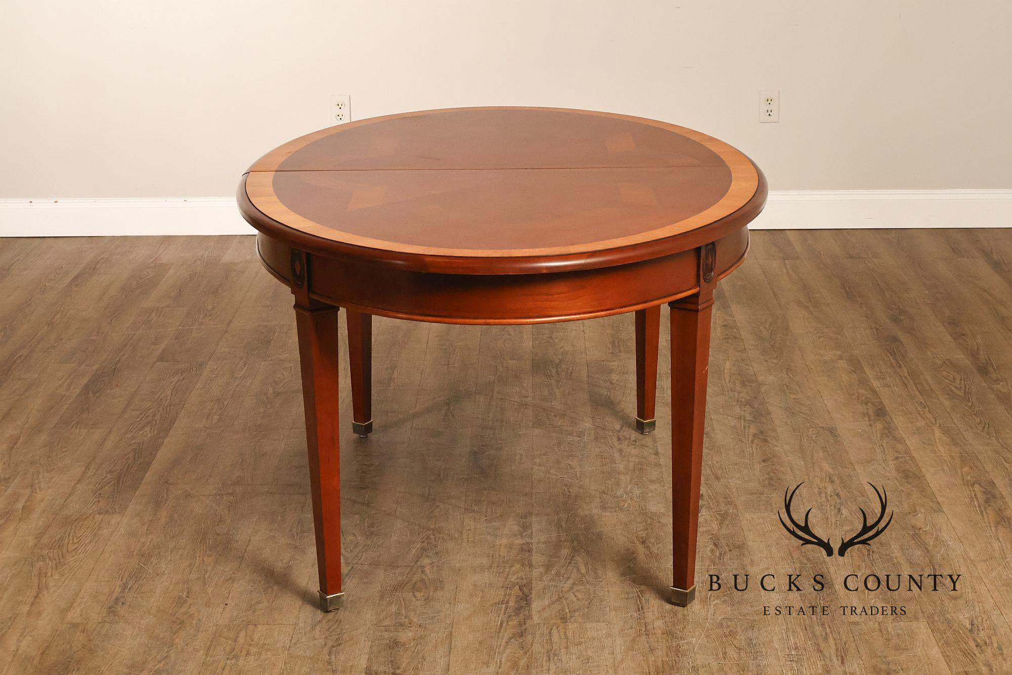 Harden Oval Cherry Banded Dining Table With Two Leaves