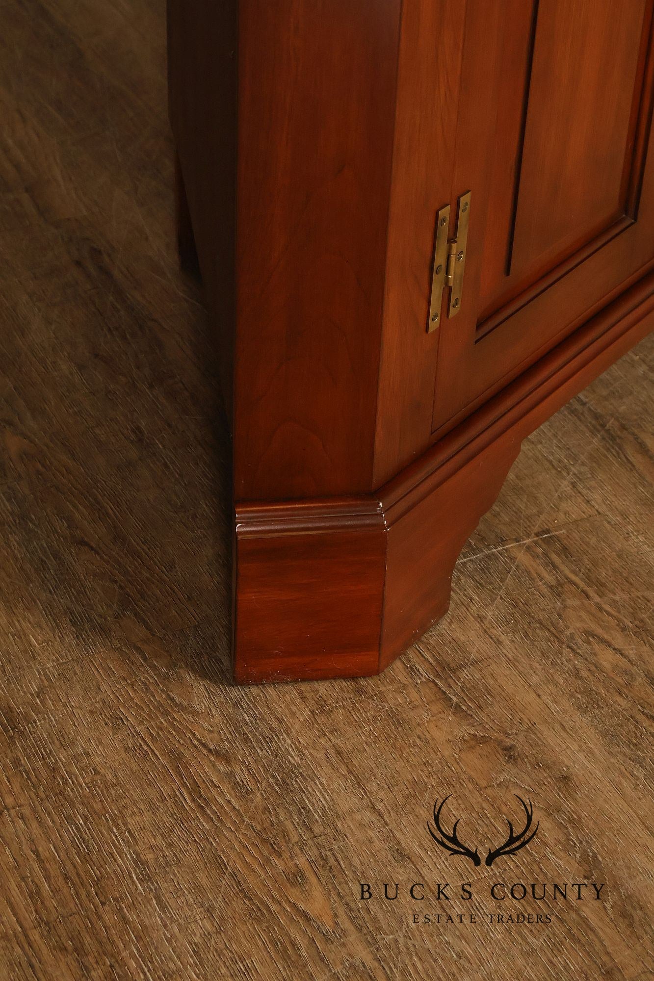 Henkel Harris Cherry Nine Pane Chippendale Style Corner Cabinet