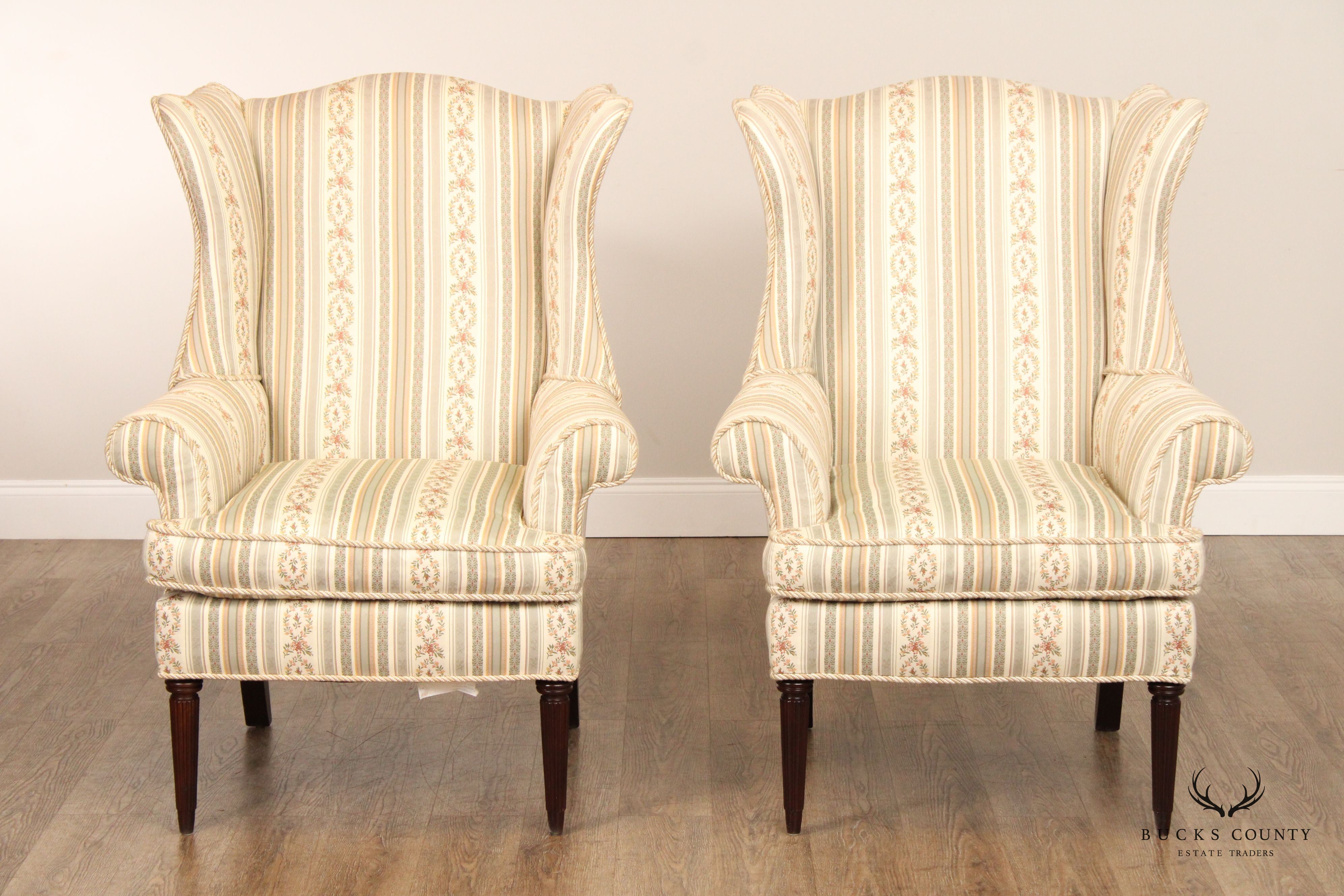 Lillian August Collection Traditional Pair of Wing Chairs