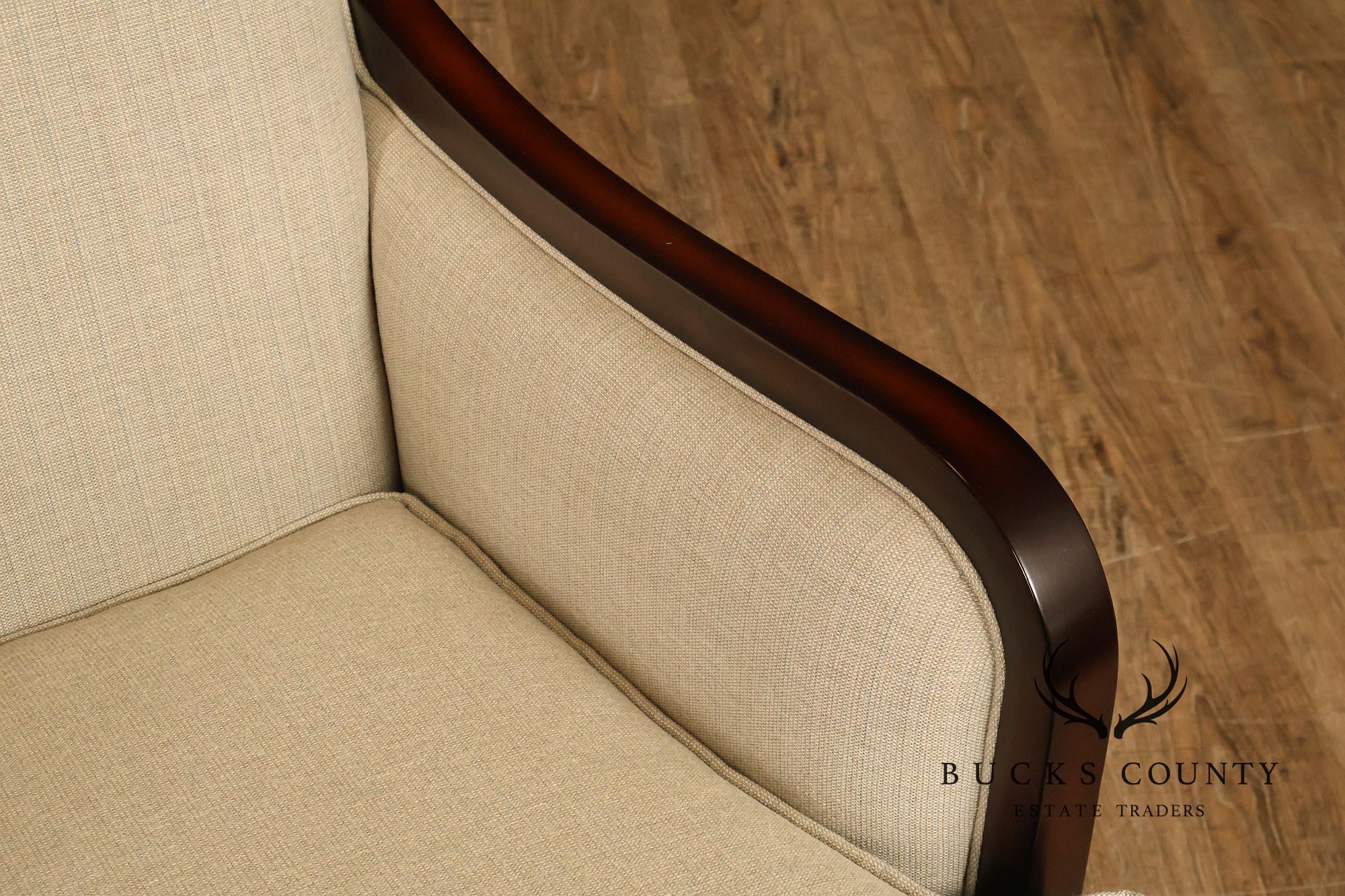 Baker Milling Road Collection Pair Of Transitional Lounge Chairs