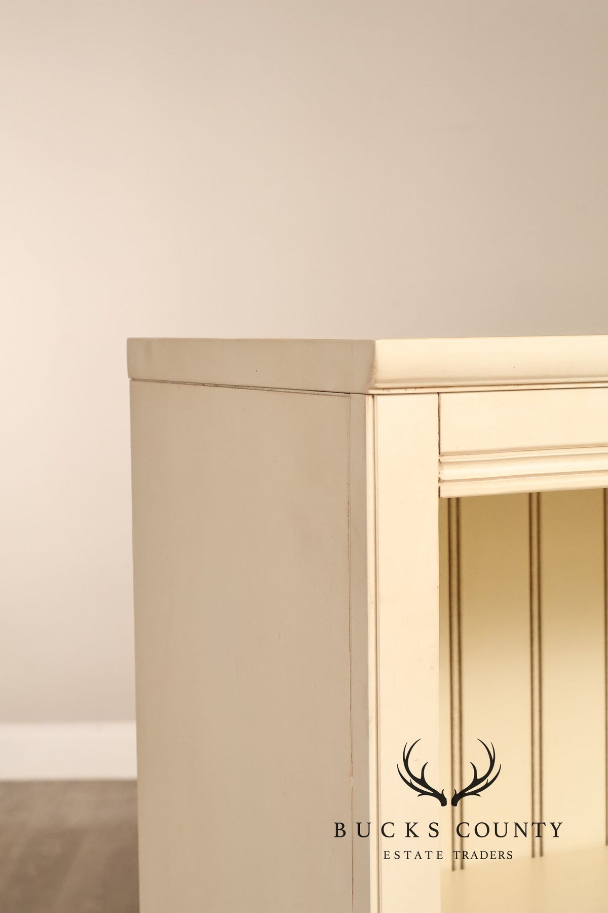 Ethan Allen Pair of Painted Open Bookcases