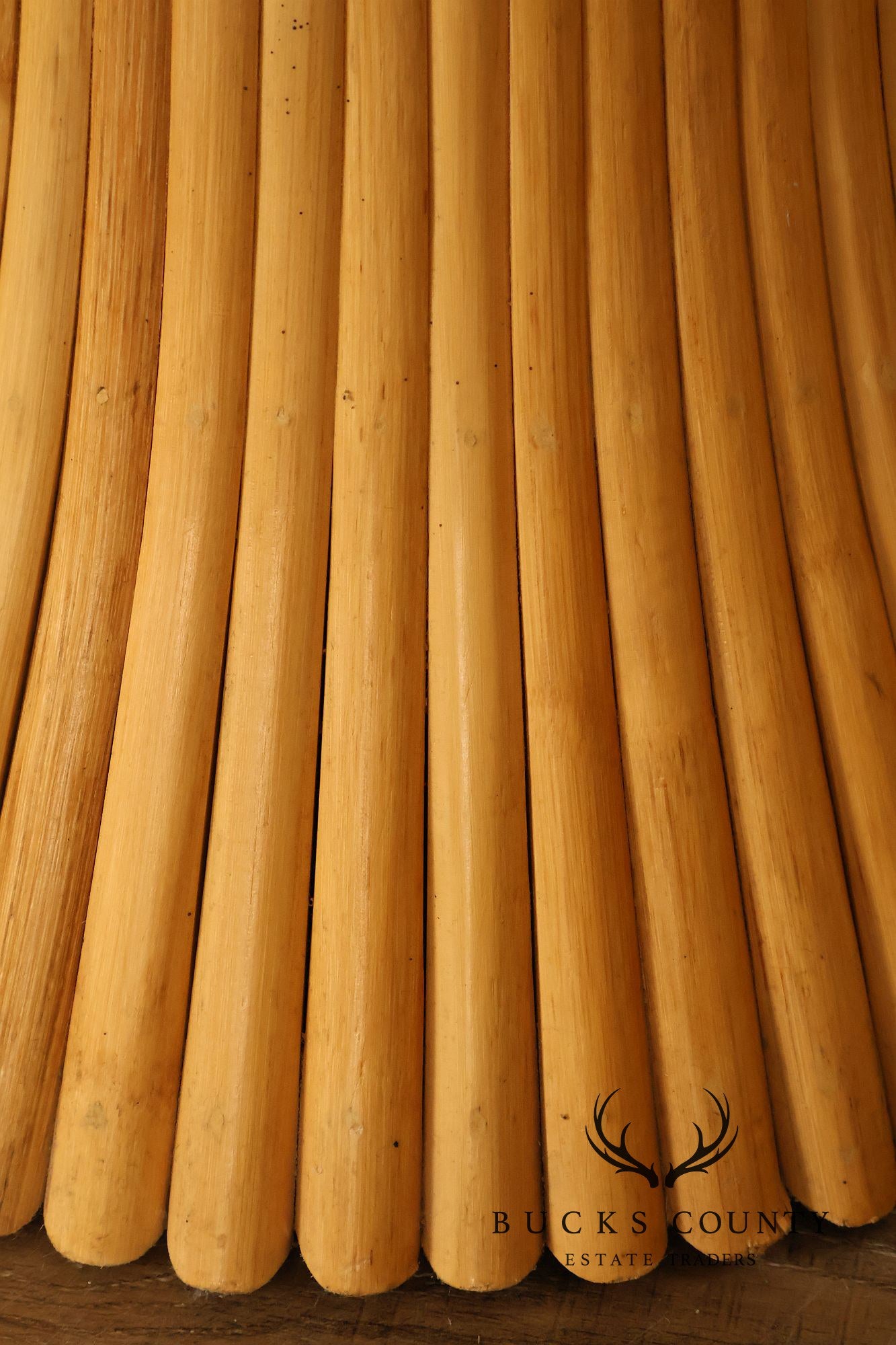 Vintage Pair of Wheat Sheaf End Tables