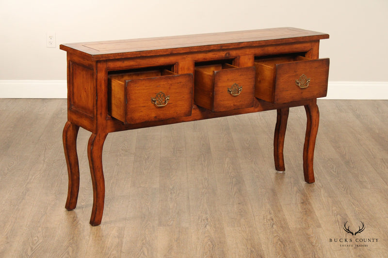 Sarreid French Country Style Narrow Three Drawer Console