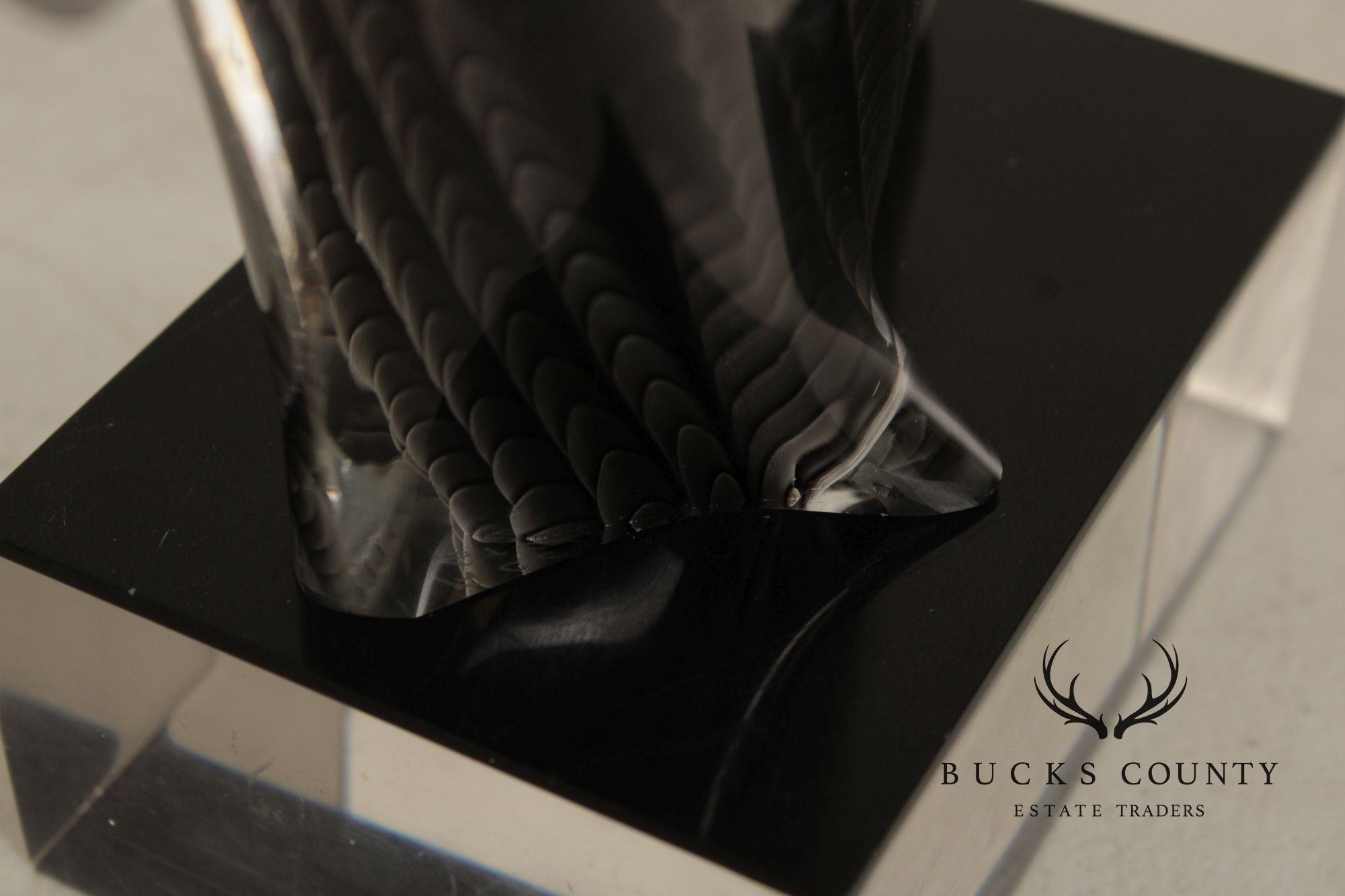F.M. Konstglas Glass Bull Sculpture
