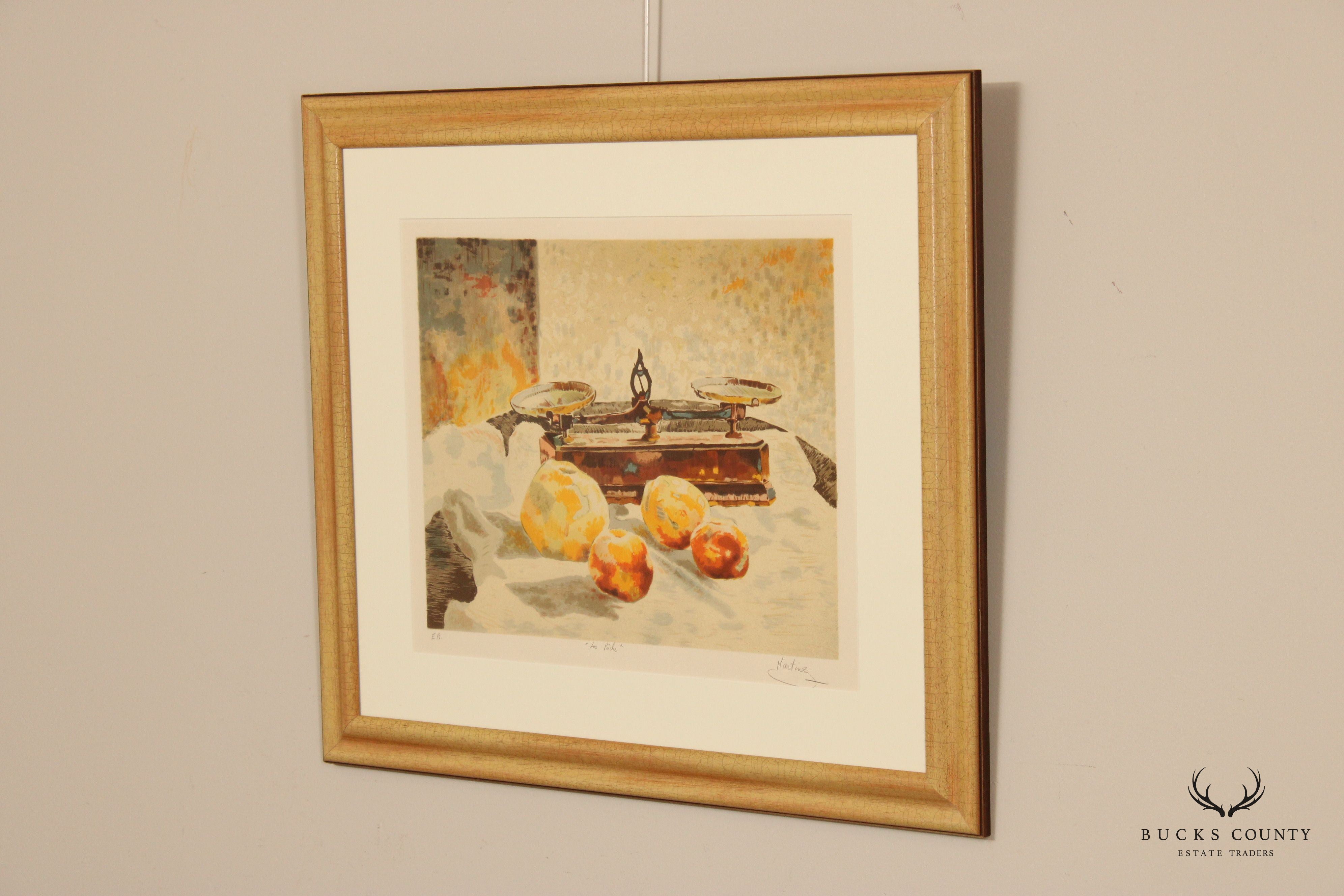 Martins Framed Print Still-Life of Peaches, 'Les Pêchs'