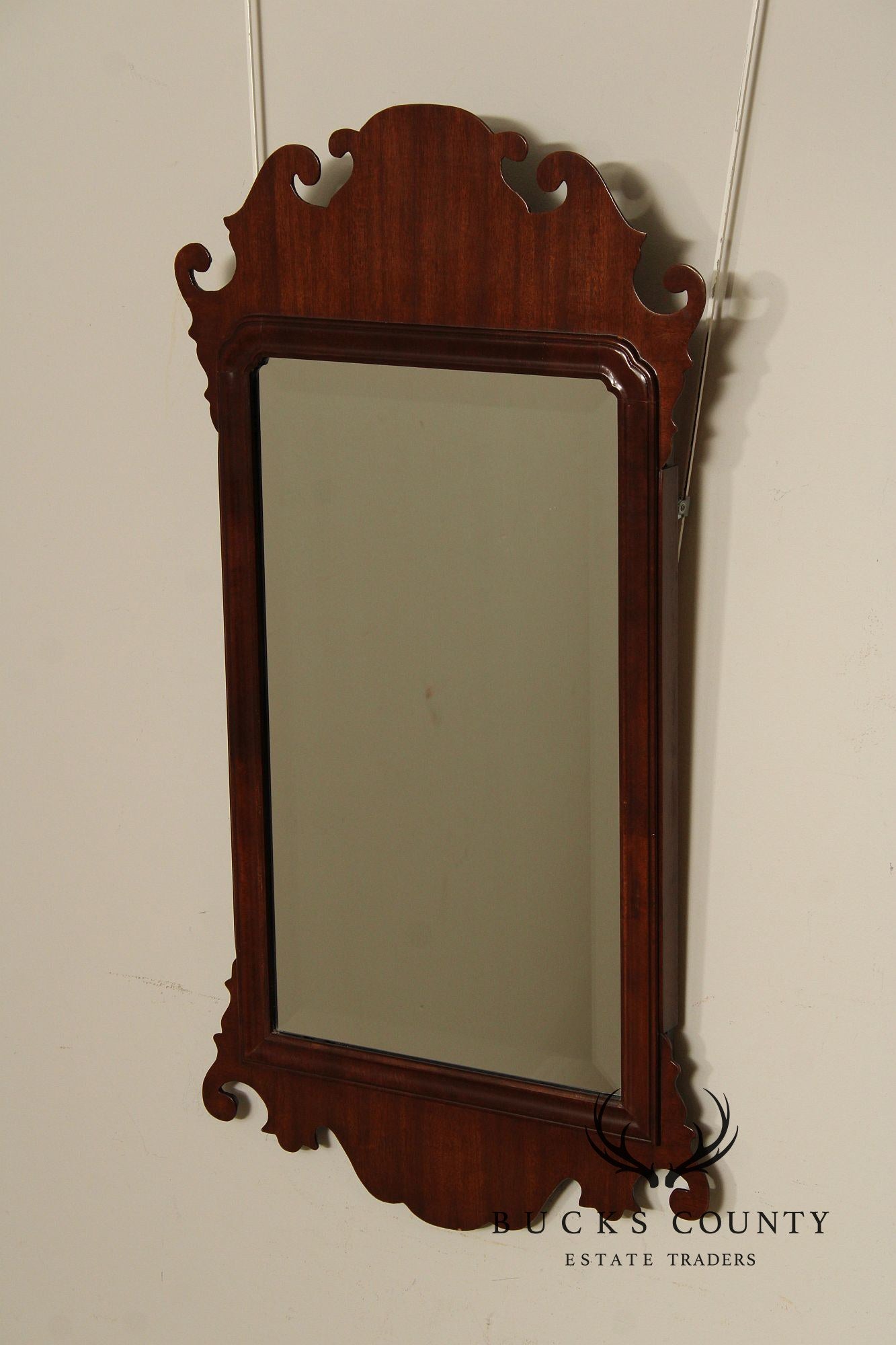 Friedman Brothers Colonial Williamsburg Chippendale Style Mahogany Wall Mirror