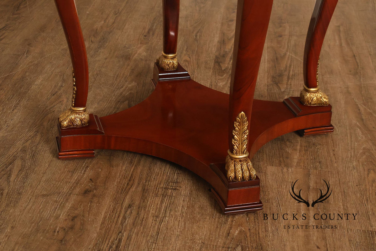 Kindel Empire Style Round Mahogany Occasional Table