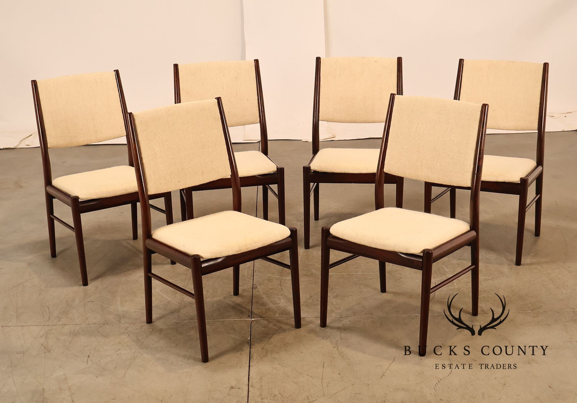 Skovby Mobelfabrik Danish Modern Set of Six Rosewood Dining Chairs