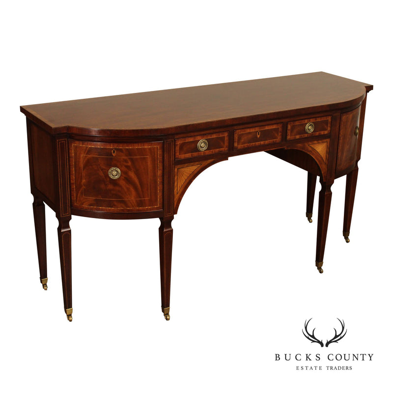 Baker Stately Homes Collection Bowfront Mahogany Sideboard