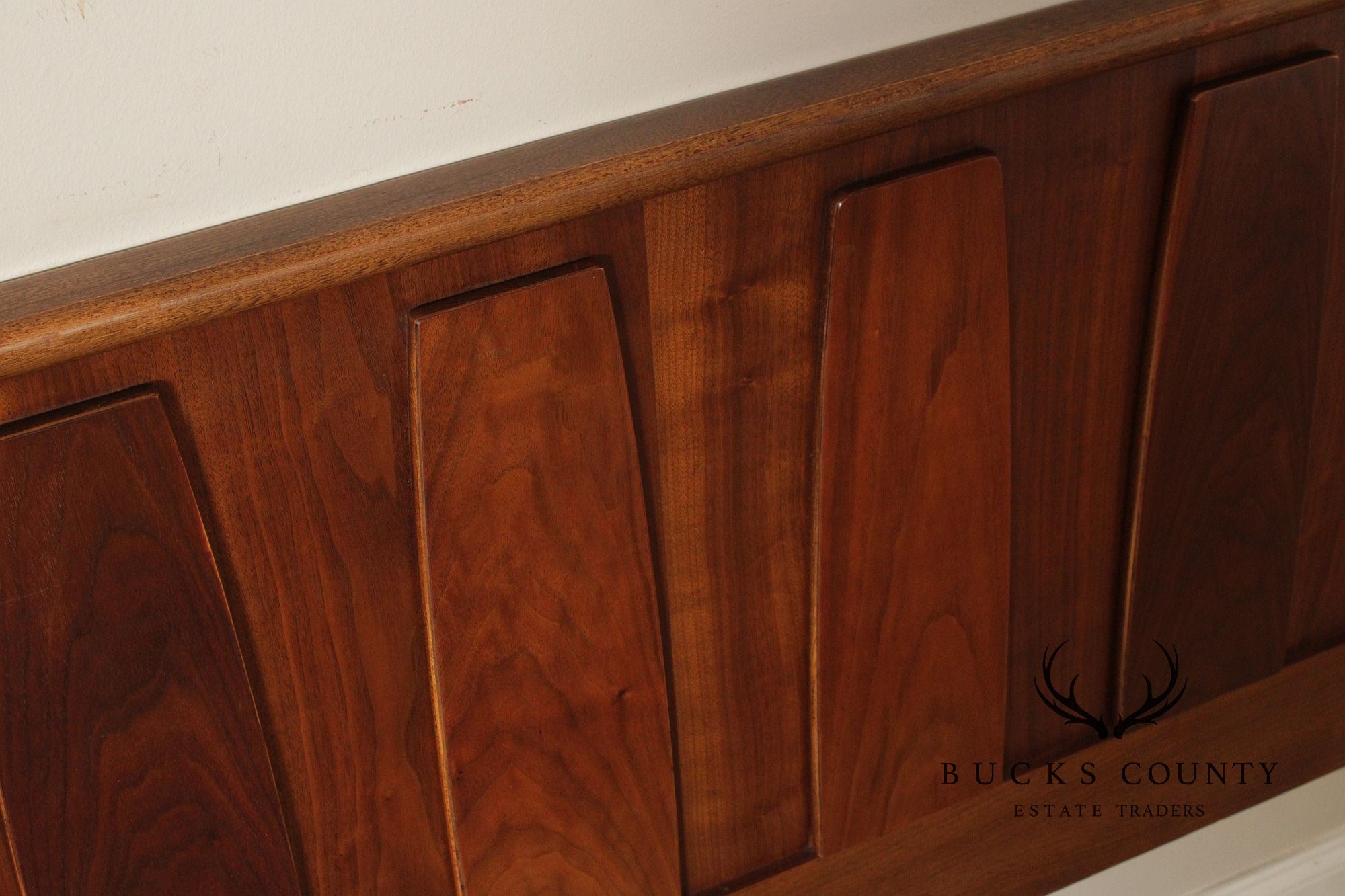 American of Martinsville Mid Century Modern Walnut Queen Headboard