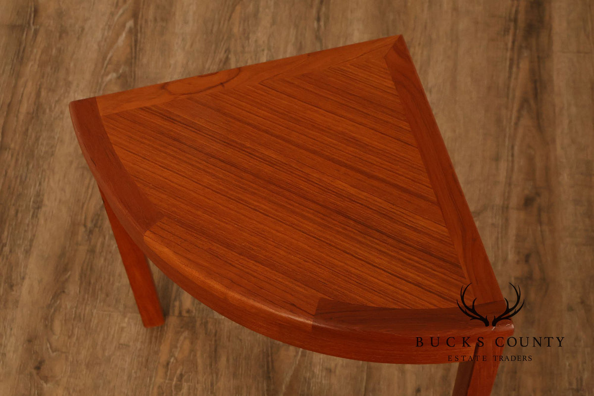 Andreas Tuck Danish Modern Teak Corner Side Table