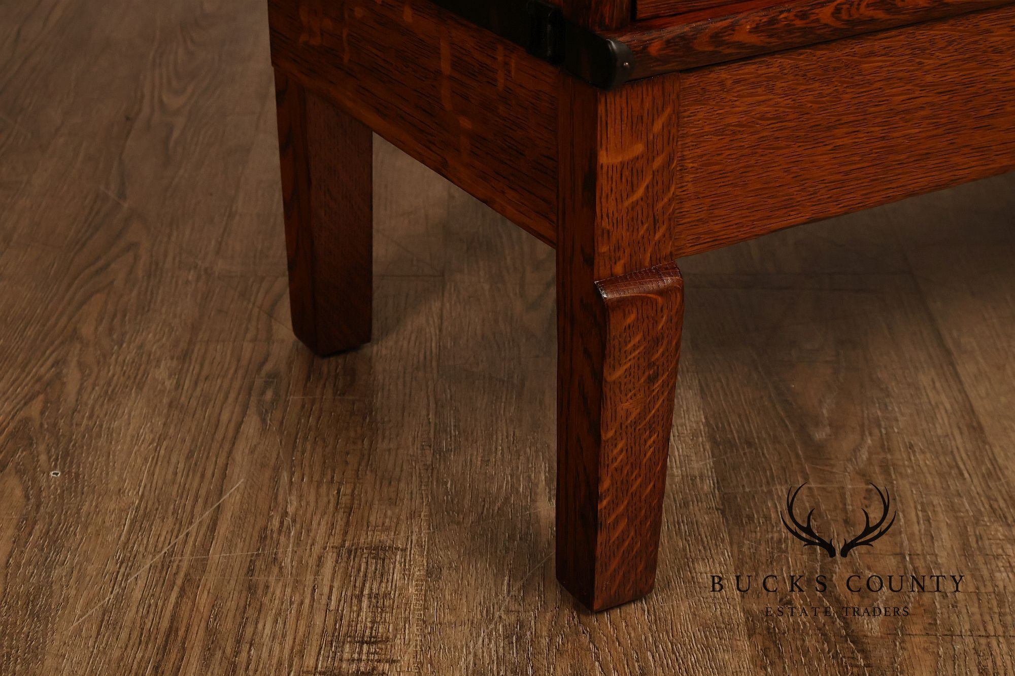 Macey Antique Oak Three Stack Barrister Bookcase