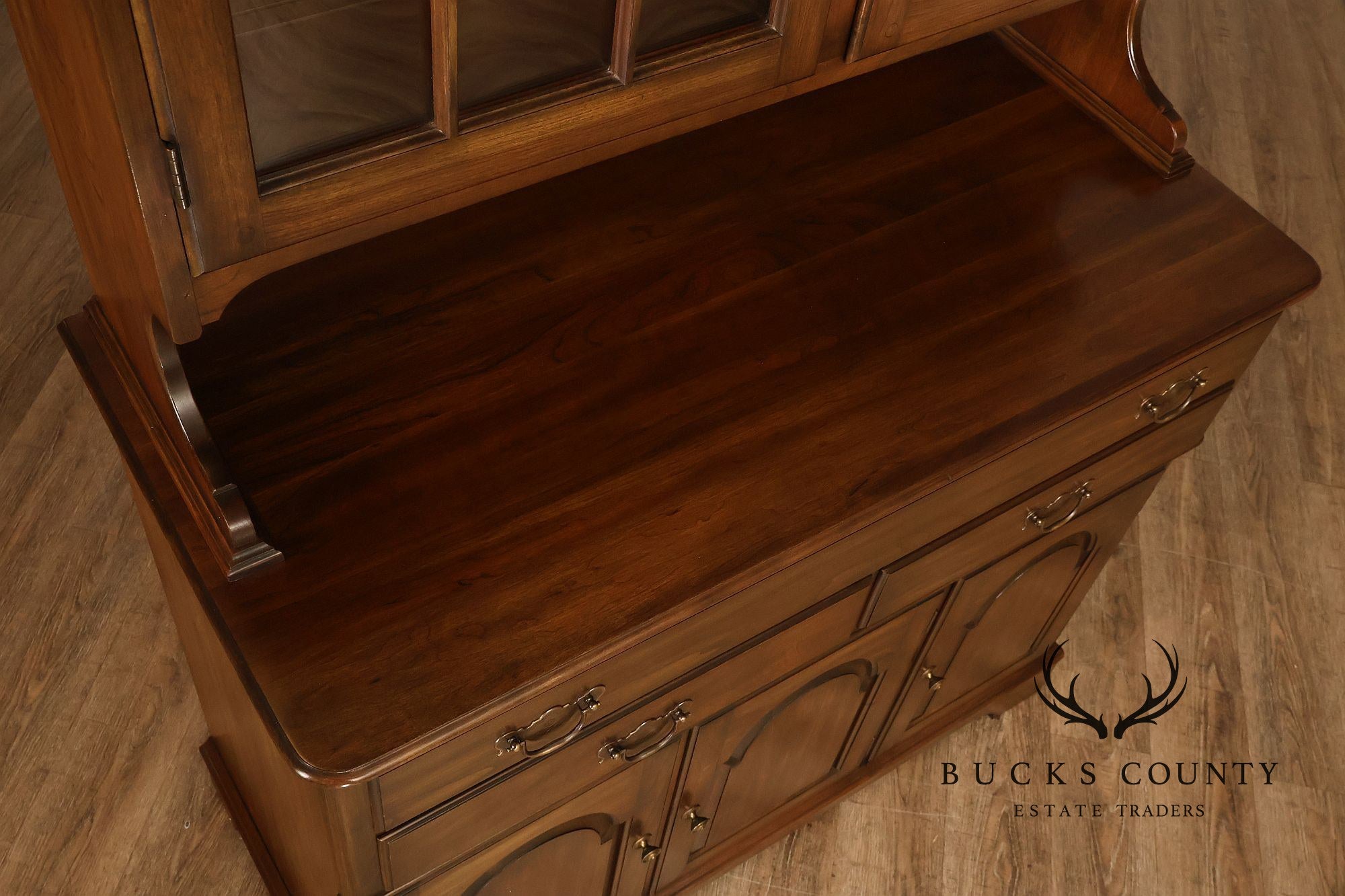 Pennsylvania House Vintage Cherry Step Back Hutch China Cabinet