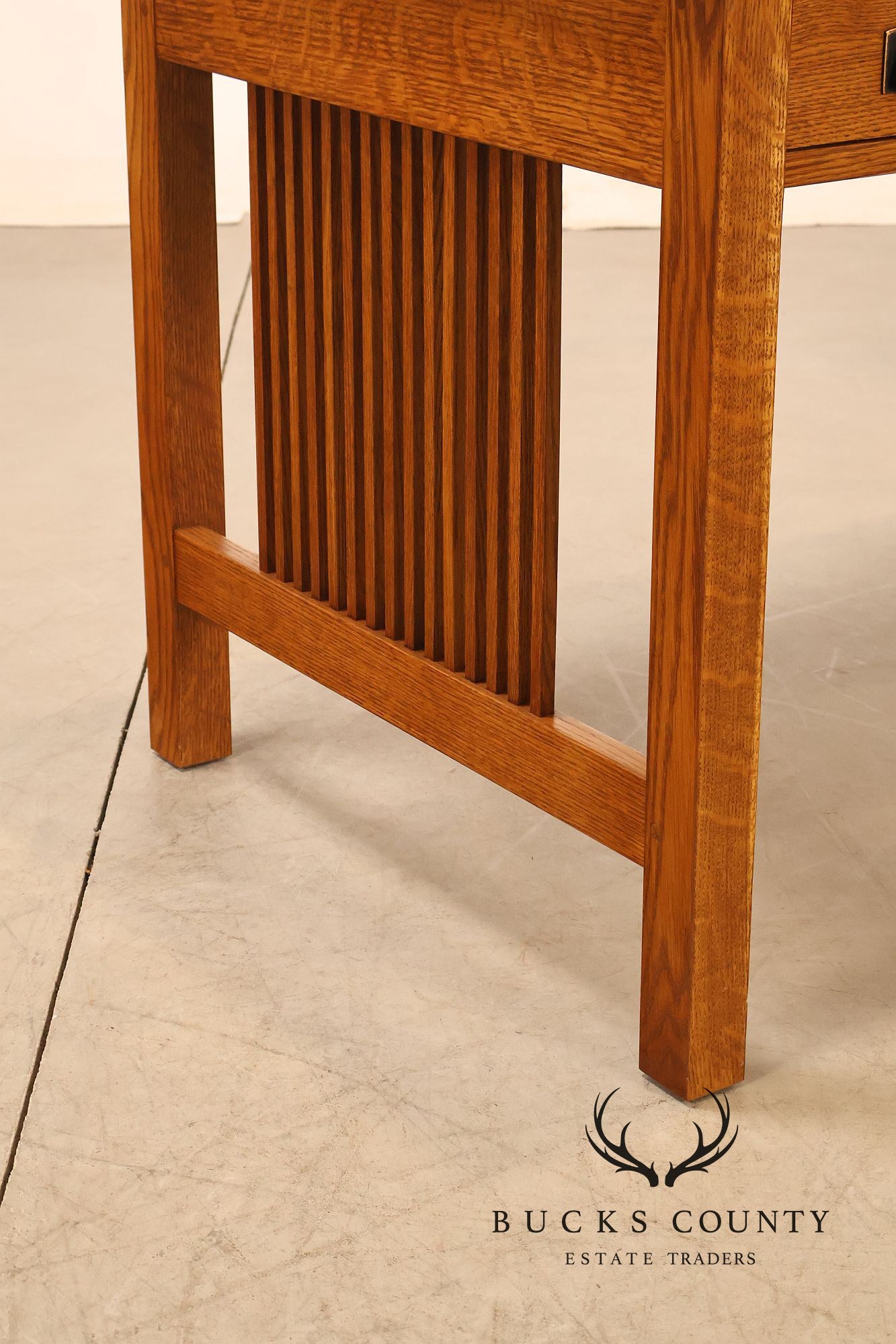 Stickley Mission Collection Oak Spindle Writing Desk