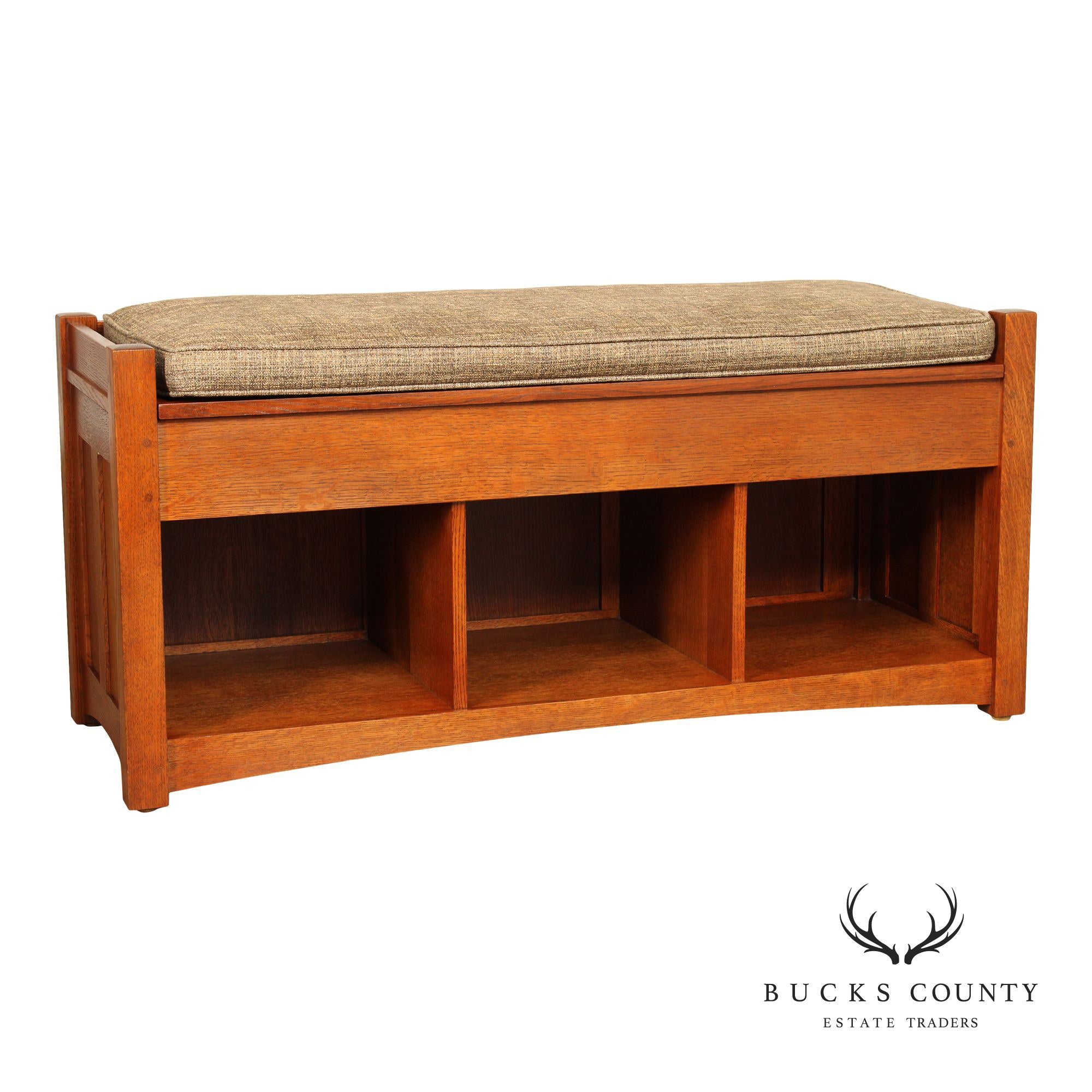 Stickley Mission Collection Oak Storage Bench