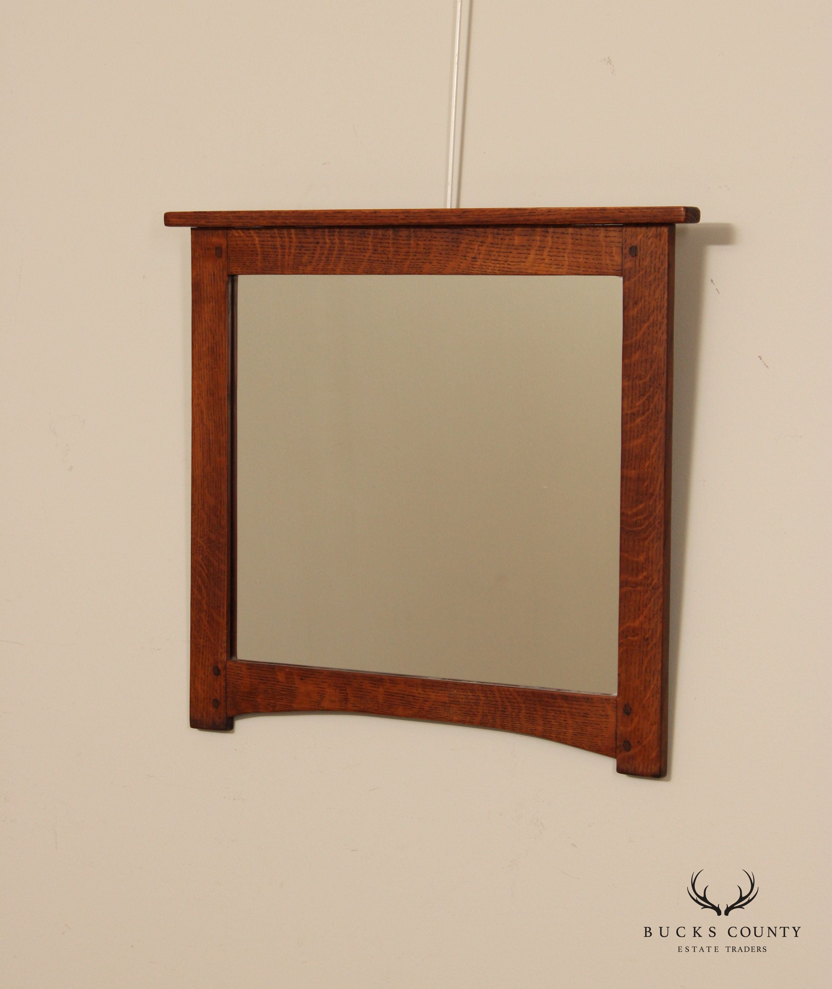 Mission Style Oak Wall Mirror