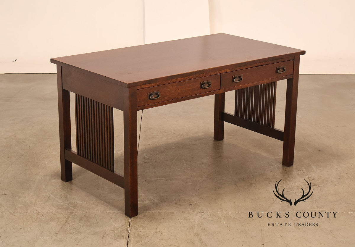 Stickley Mission Collection Oak Spindle Writing Desk