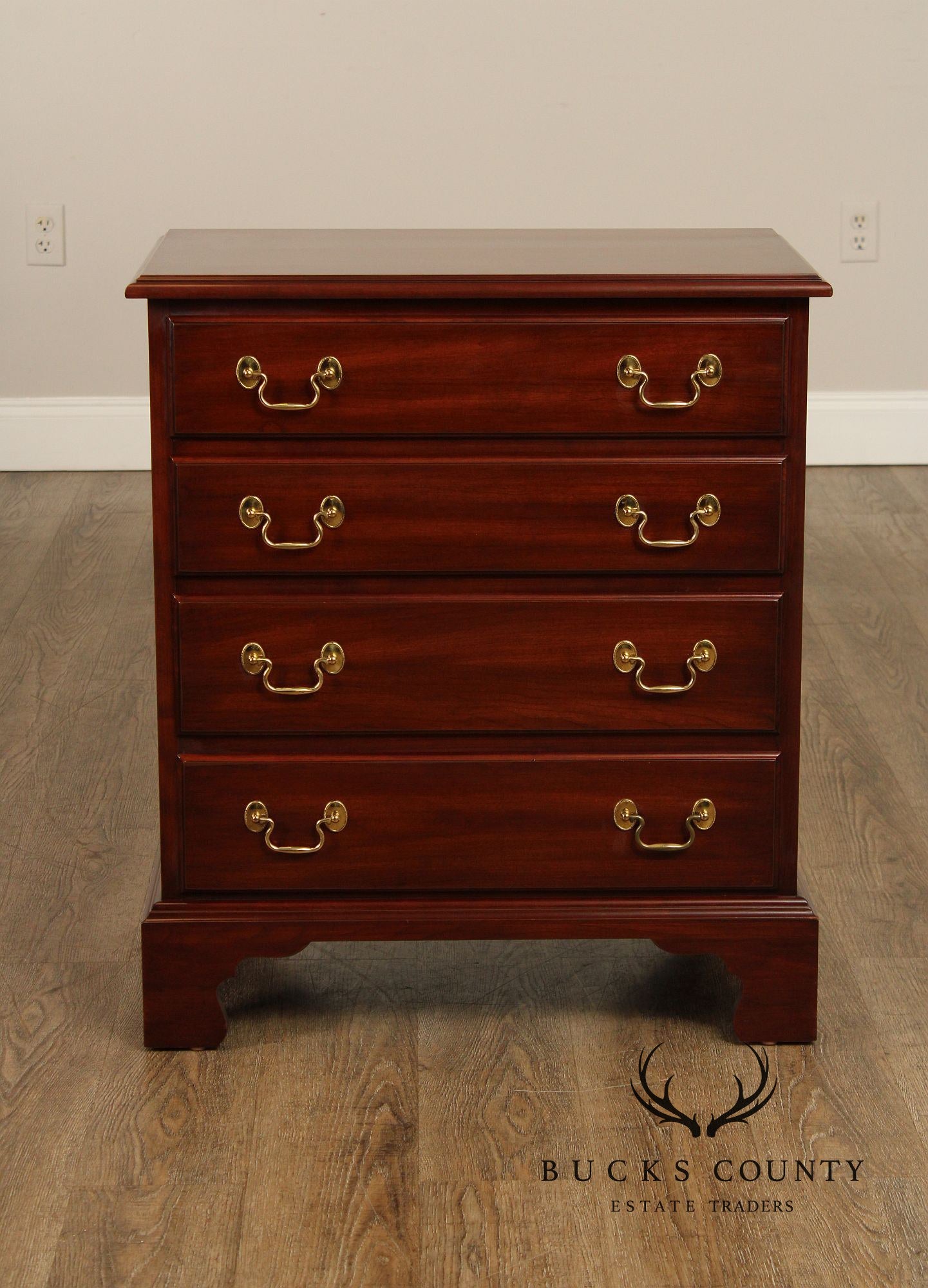 Henkel Harris Chippendale Style Cherry Nightstand Chest