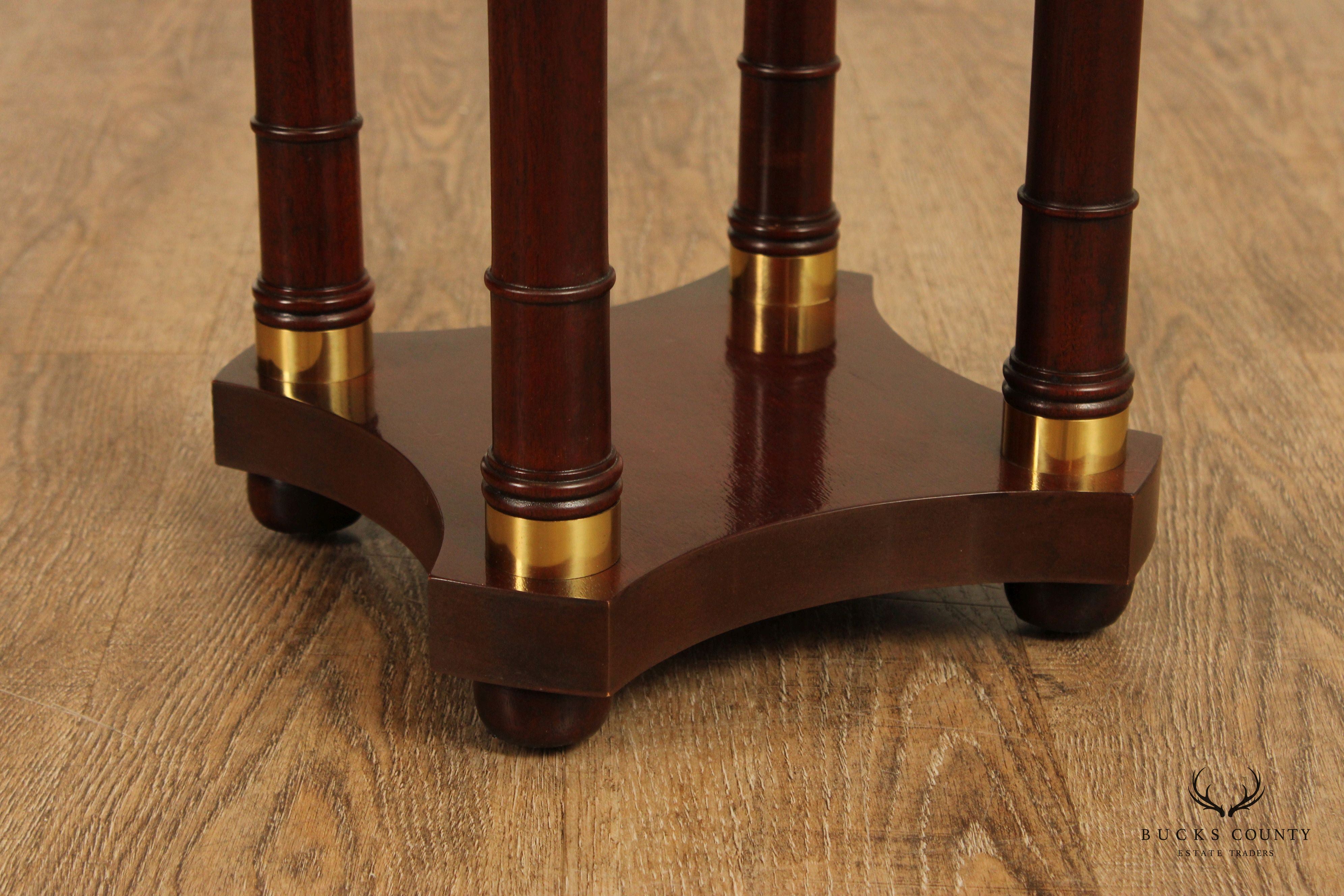 Baker Furniture Empire Style Mahogany Pedestal Plant Stand