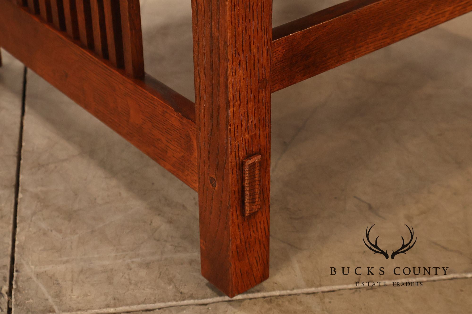 Stickley Mission Collection Oak Spindle Armchair
