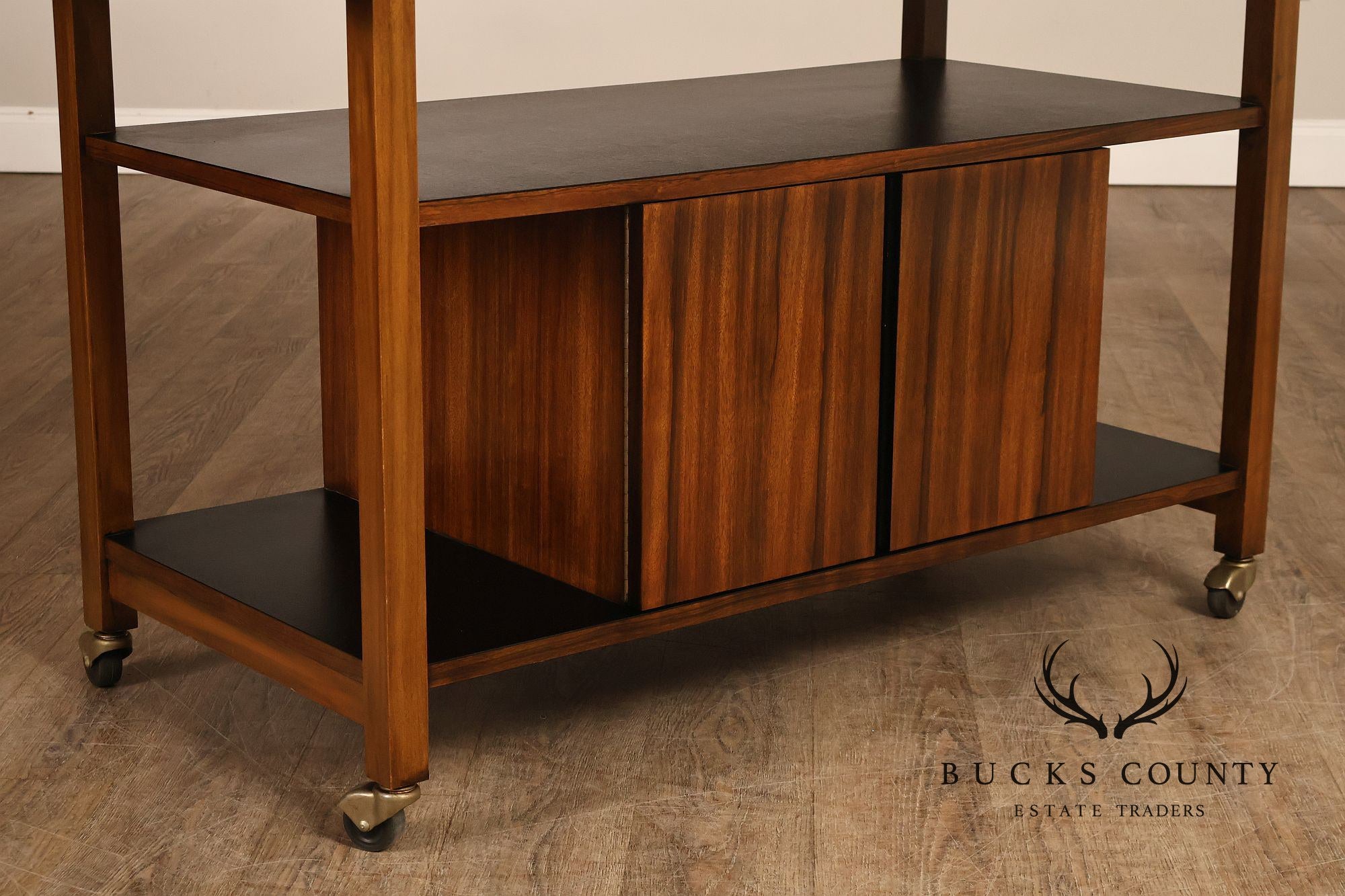 Mid Century Modern Rosewood Server Bar Cart