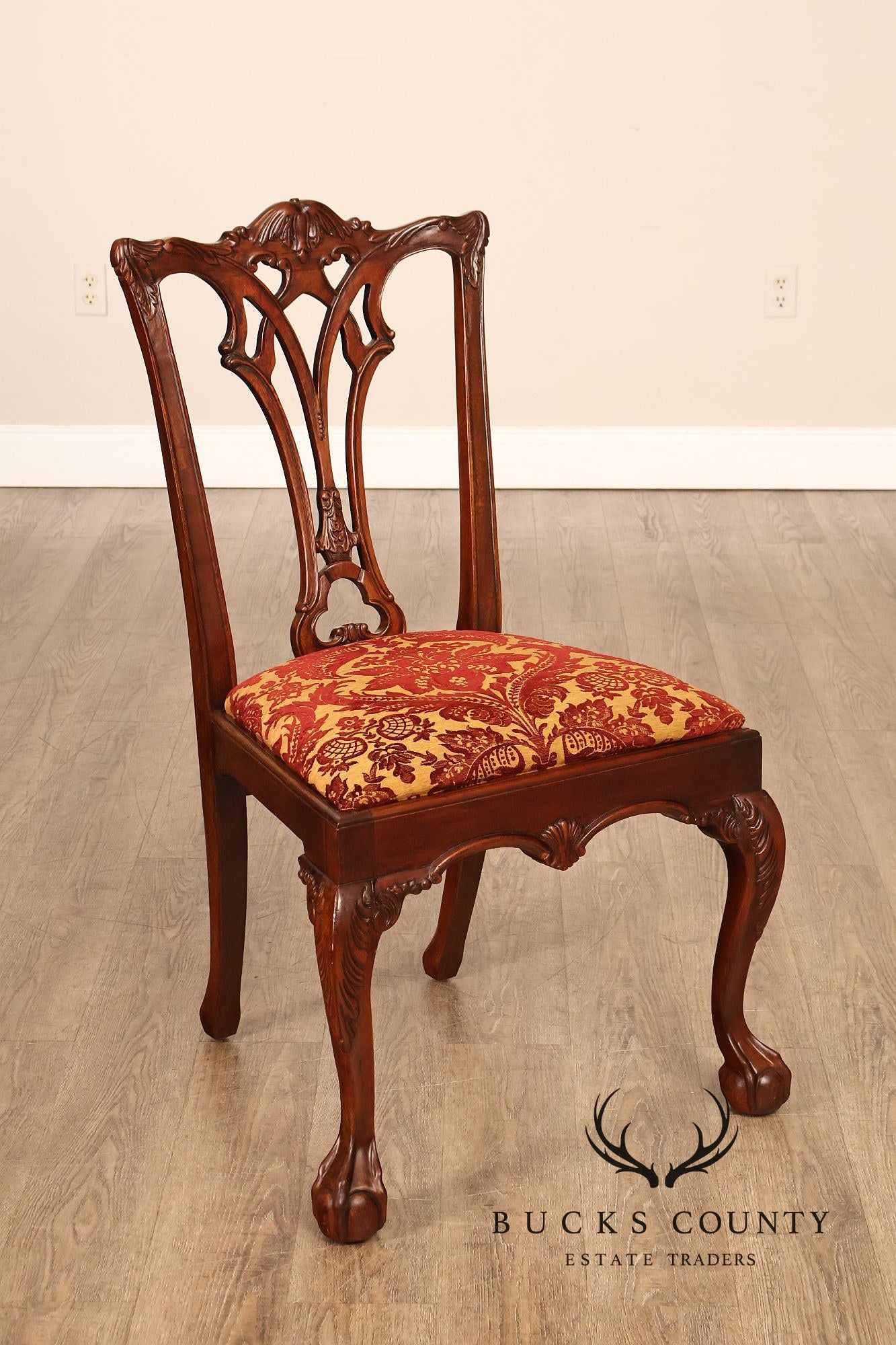Lexington Furniture Chippendale Style Mahogany Carved Set Of Four Dining Chairs