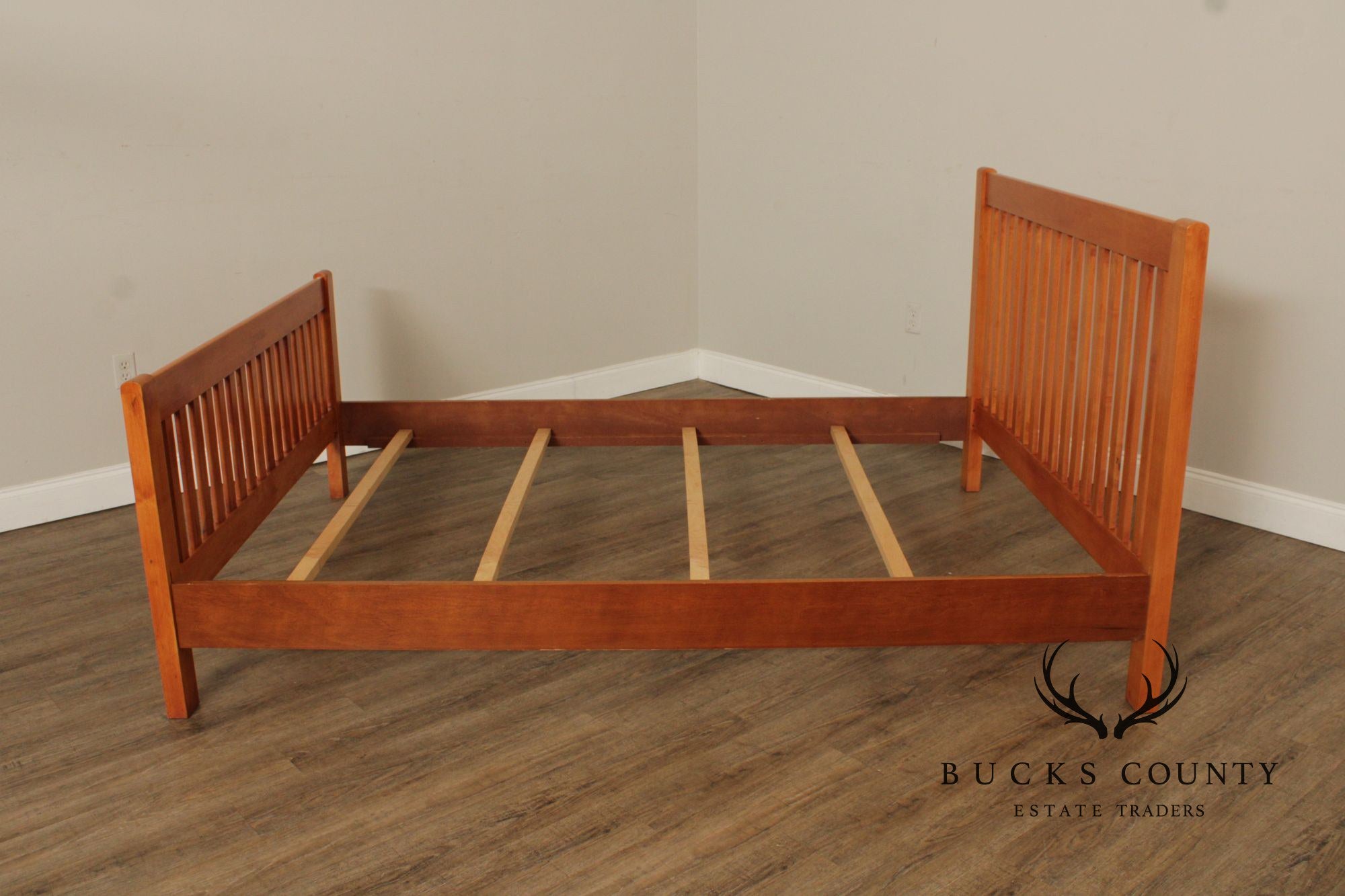 Mission Style Maple Queen Size Bed Frame