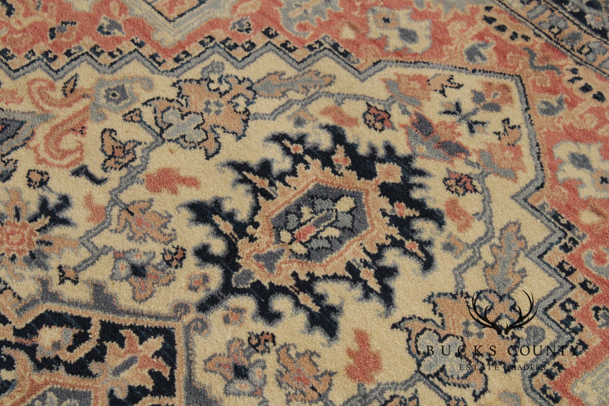 Karastan Blue Heriz Wool Area Rug 5.9 X 9