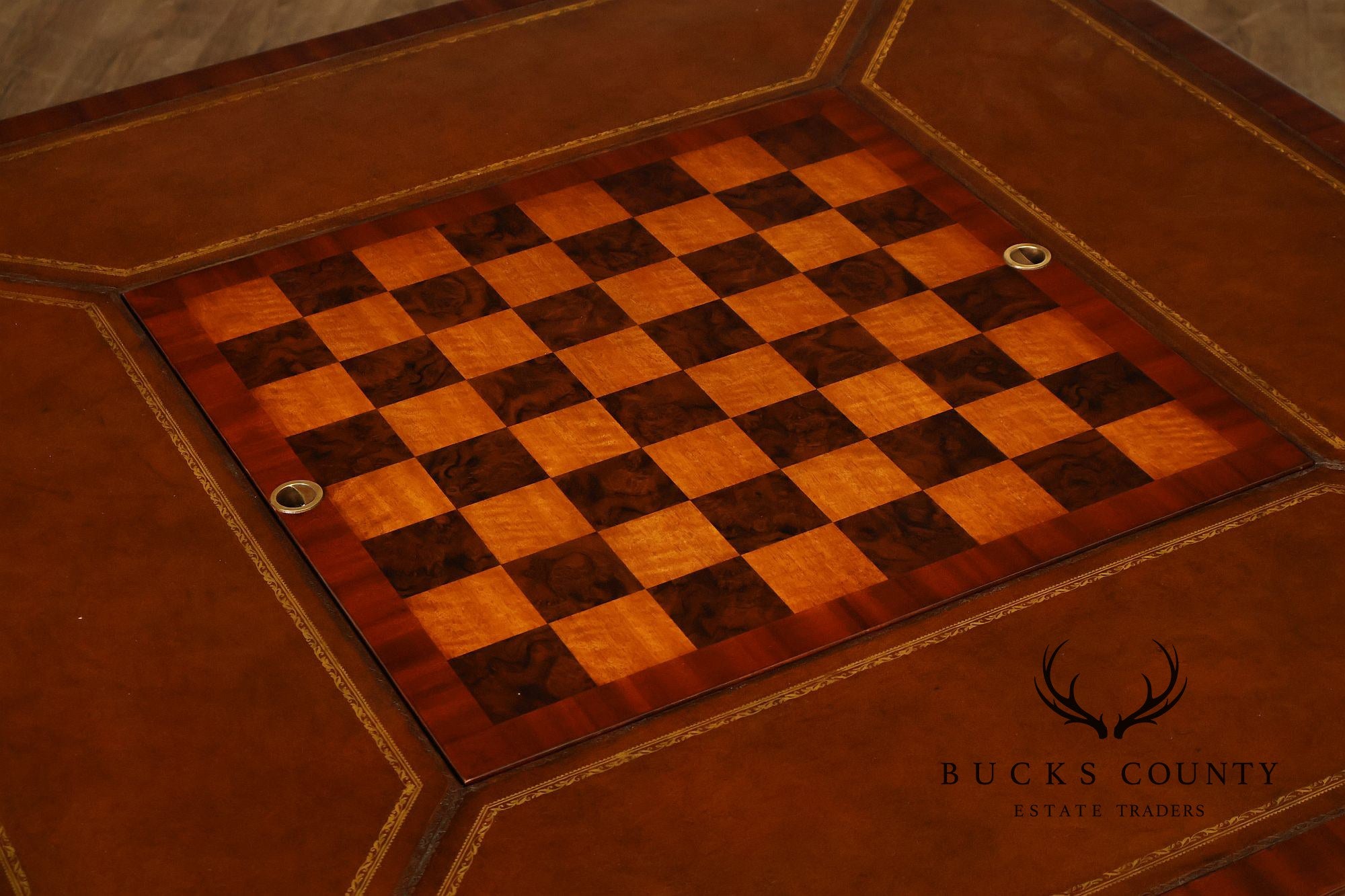 Scarborough House Federal Style Inlaid Mahogany Square Game Table