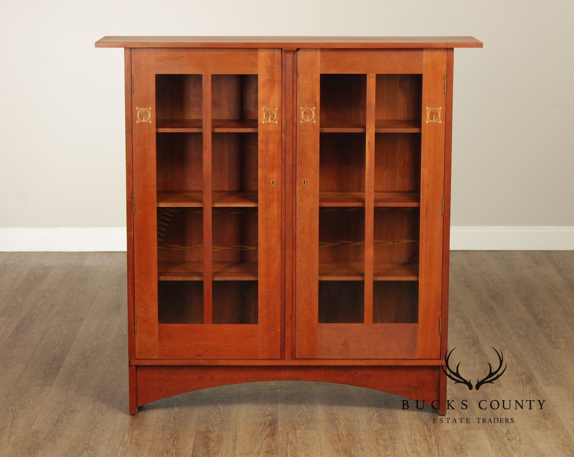 Stickley Mission Collection Cherry Harvey Ellis Bookcase Cabinet