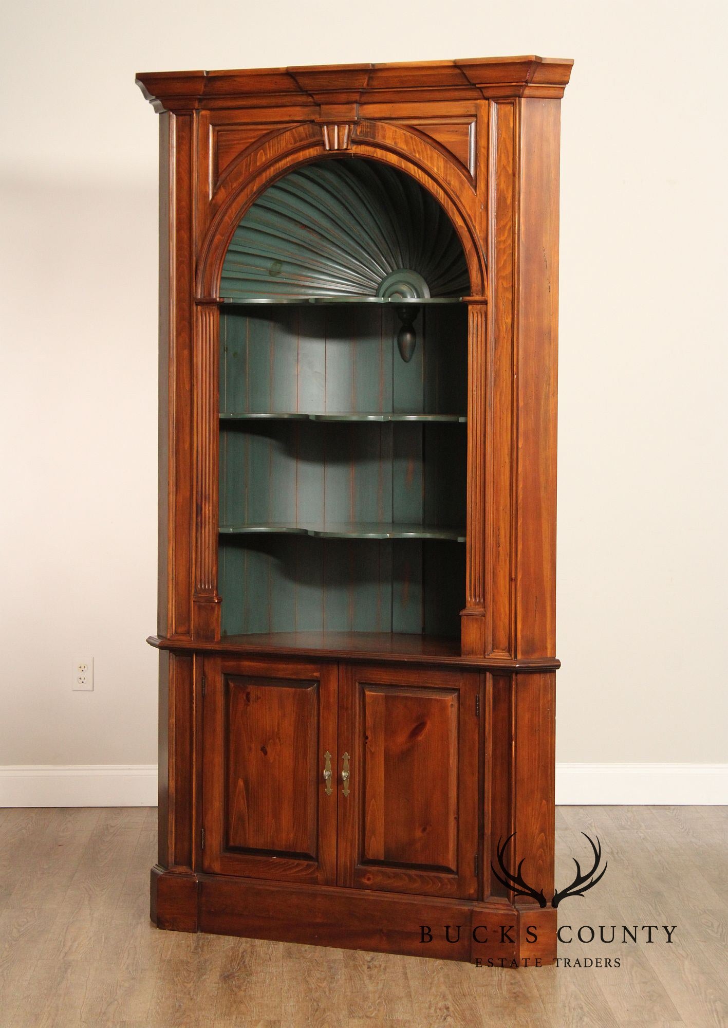 Harden Chippendale Style Pine Corner Cabinet