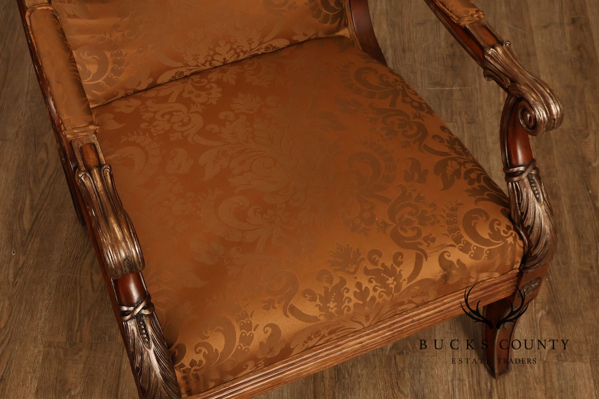 Regency Style Carved Frame Armchair