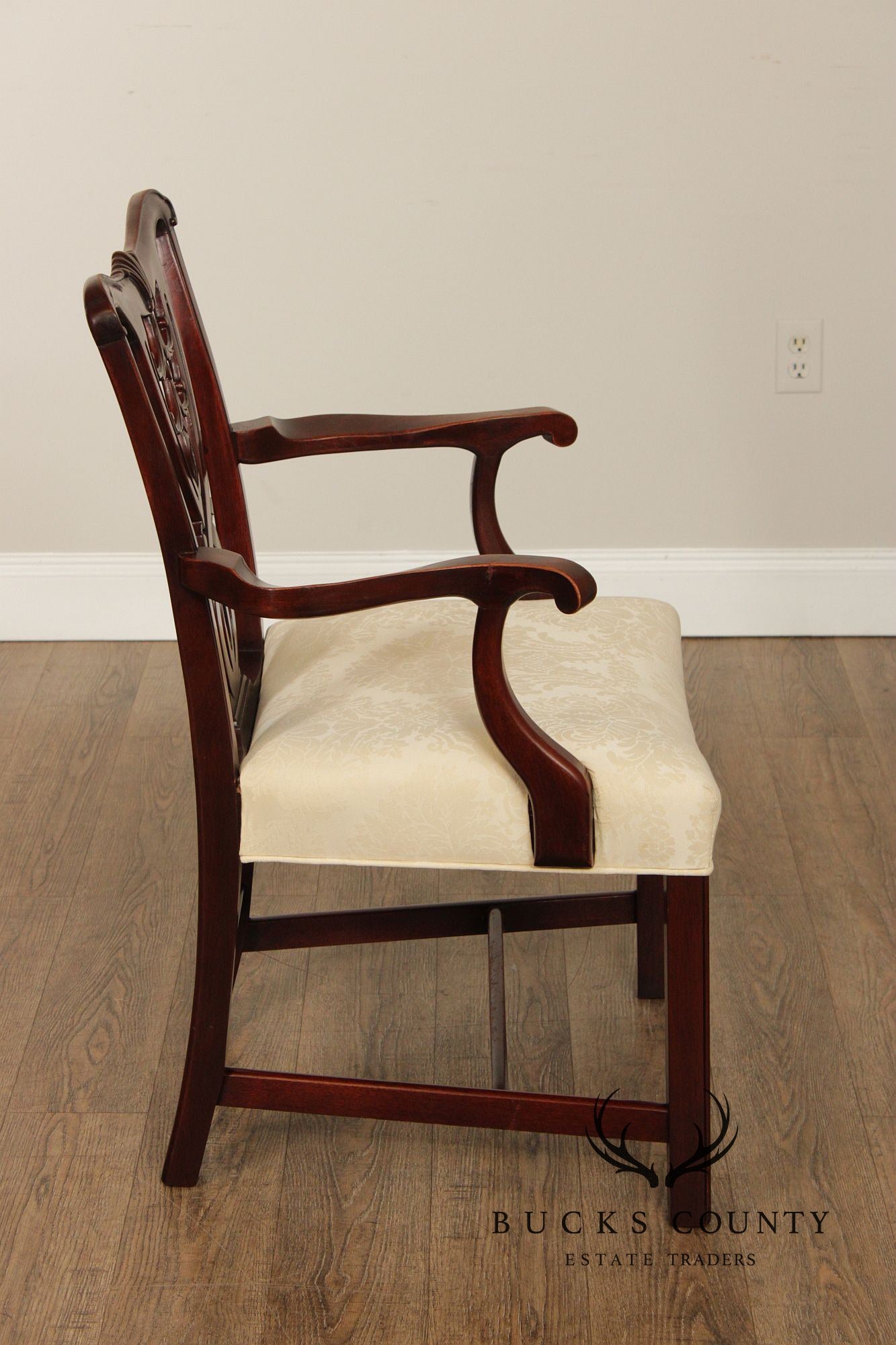 1940's Georgian Style Set of Six Solid Mahogany Dining Chairs