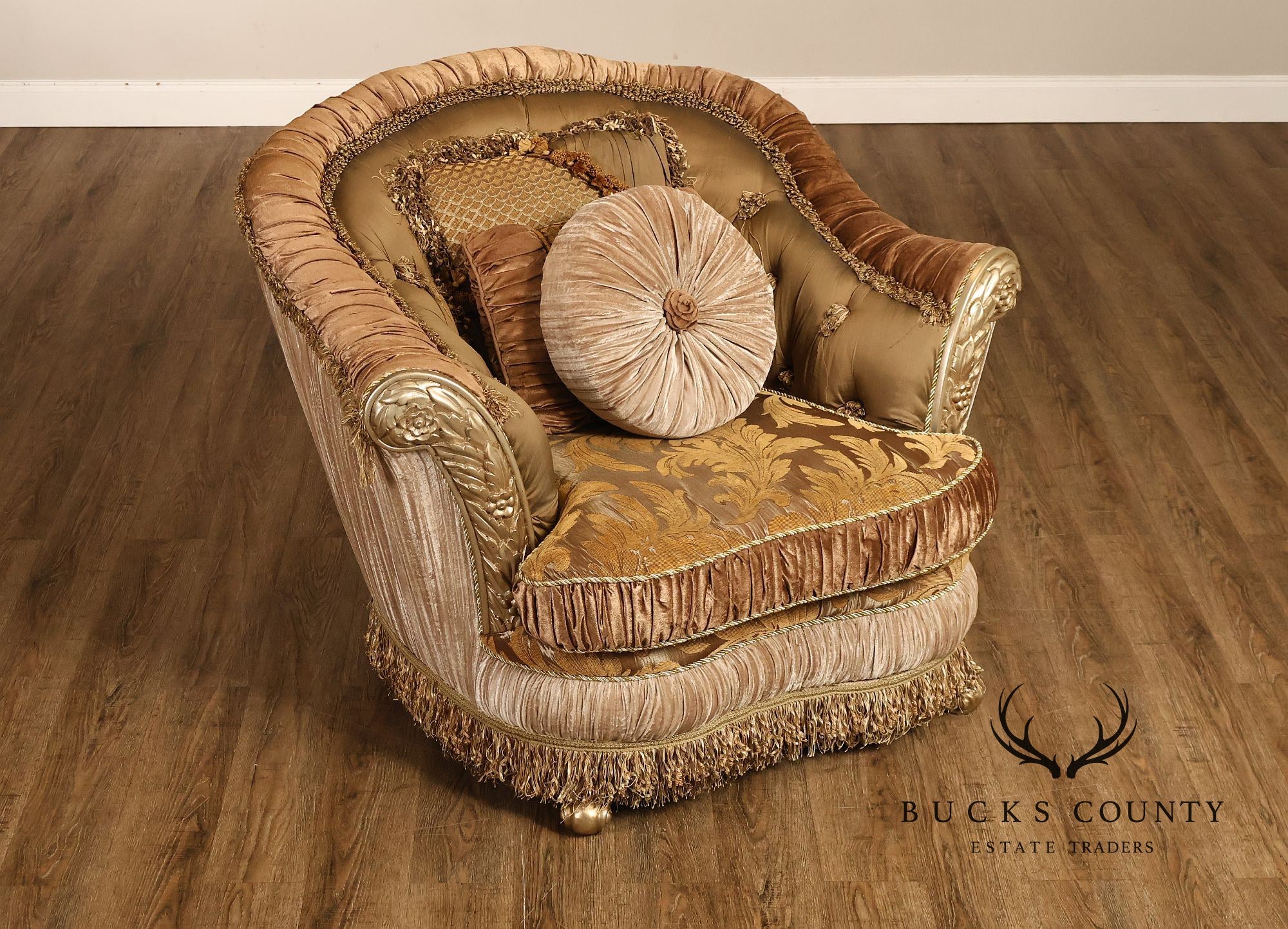 Italian Renaissance Style Upholstered Club Chair