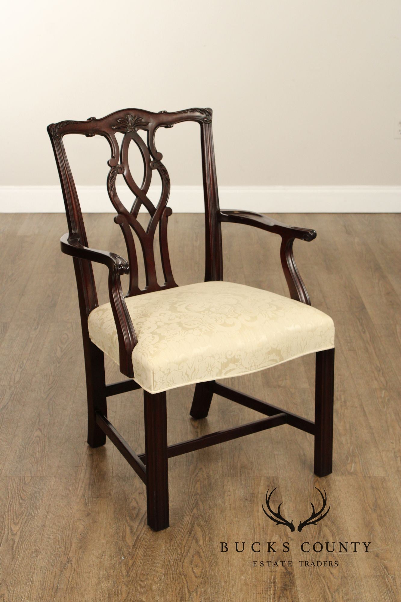 Kindel Chippendale Style Set of Six Mahogany Dining Chairs