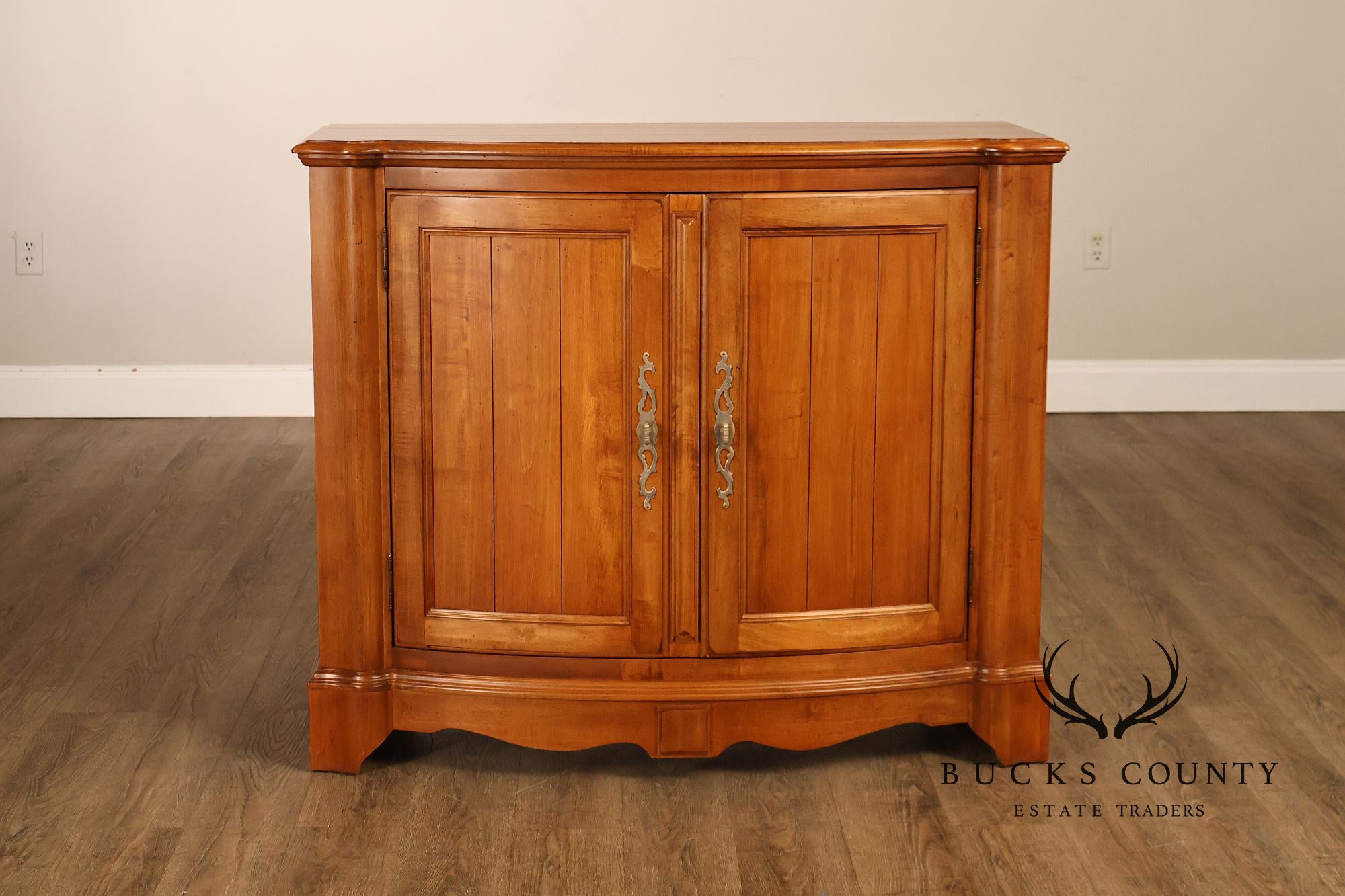 Ethan Allen French Country Style 'Legacy' Maple Bowfront Server