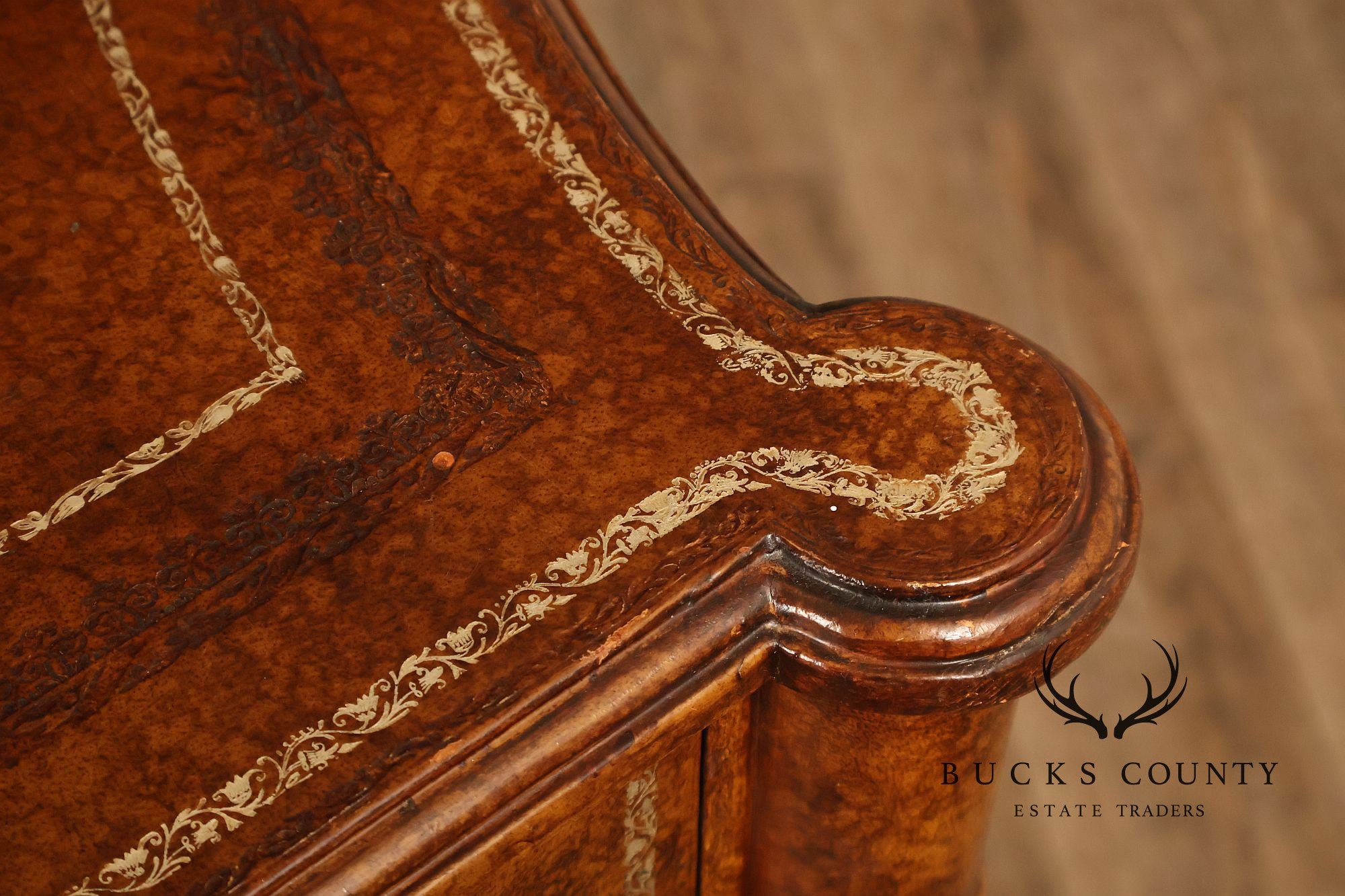 Maitland Smith Leather Wrapped Commode Cabinet