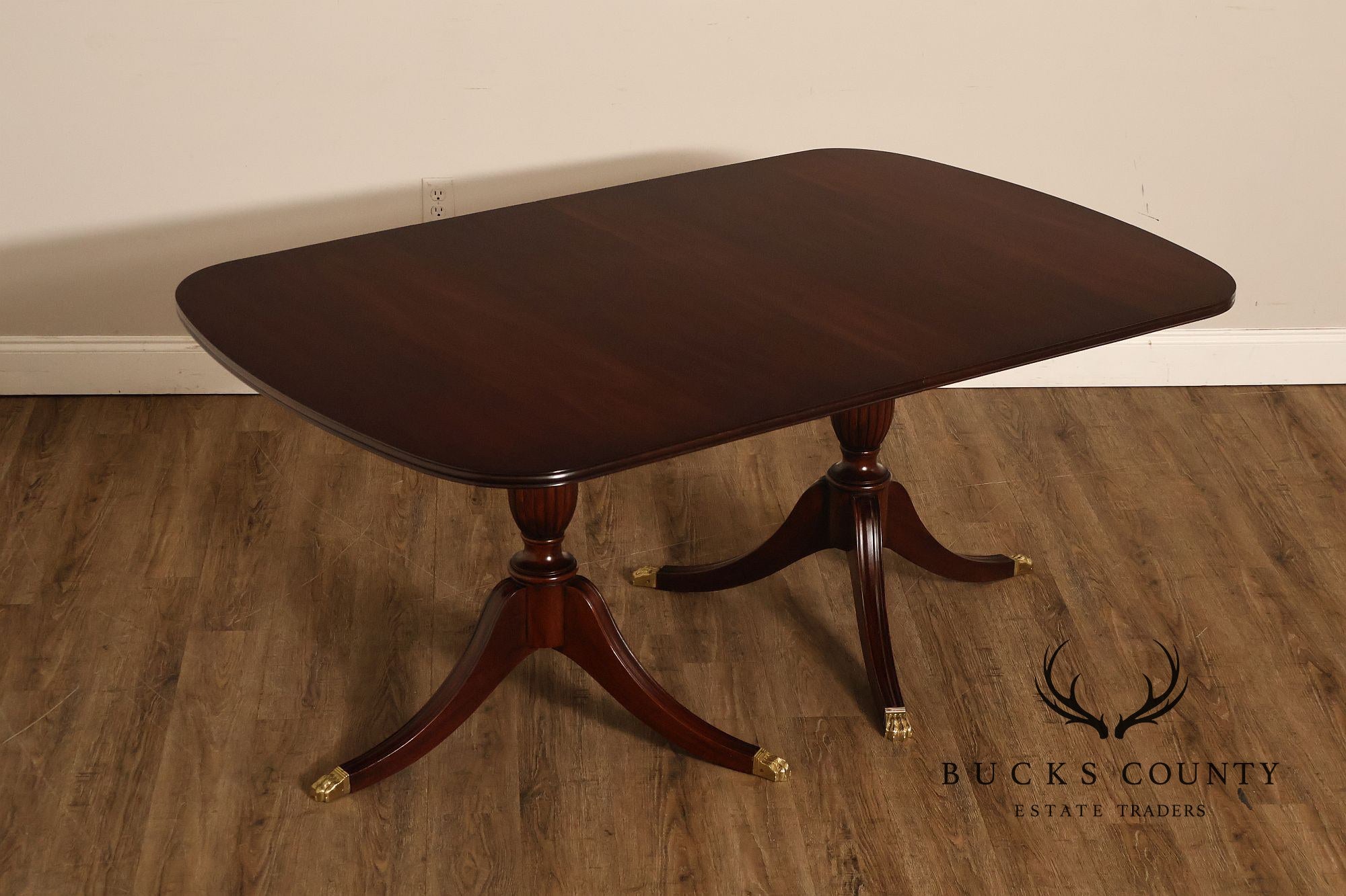 Henkel Harris Double Pedestal Mahogany Dining Table