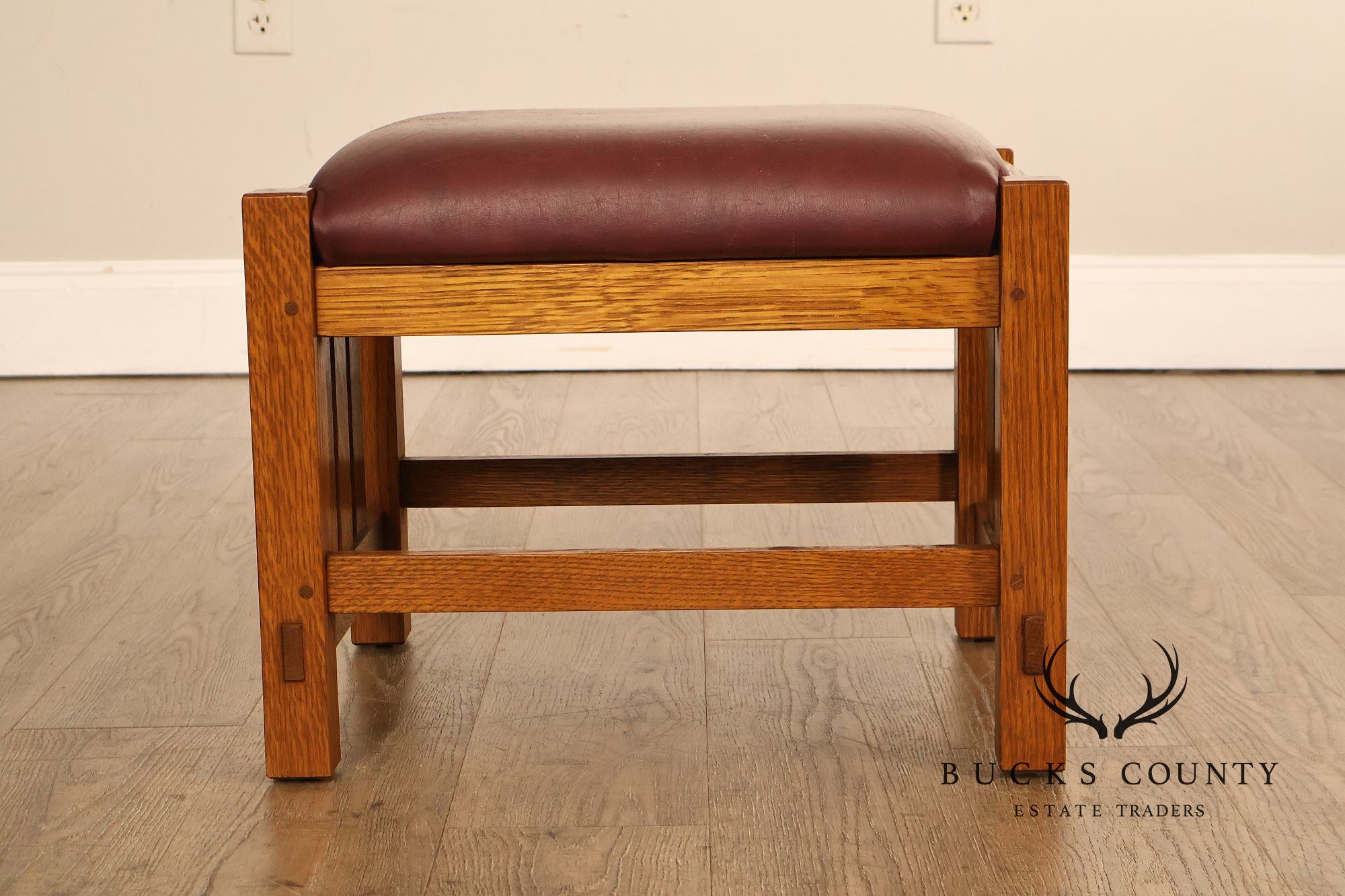 Stickley Mission Collection Oak Spindle Footstool