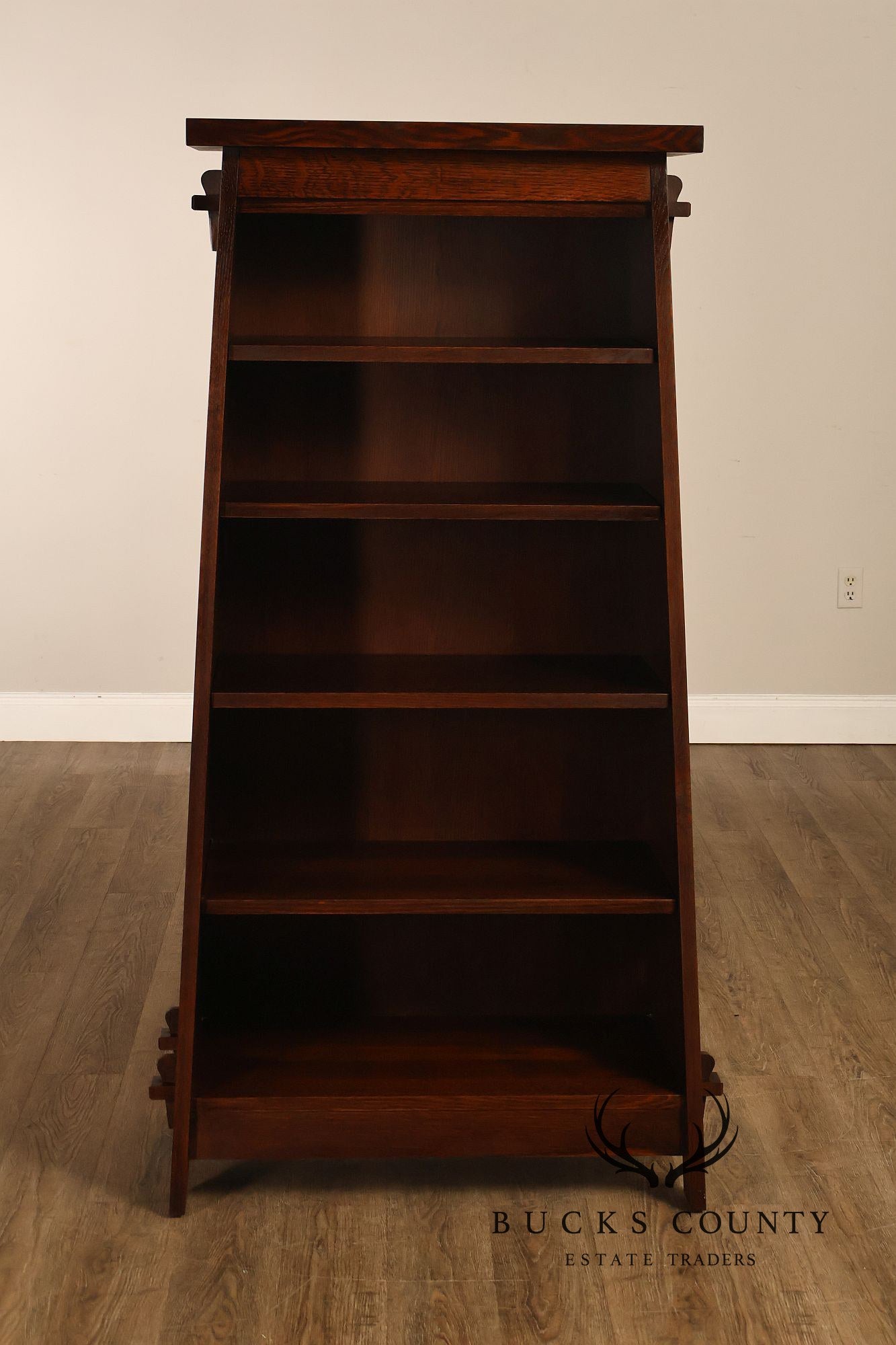 Stickley Mission Collection Oak Open Bookcase Shelf Cabinet