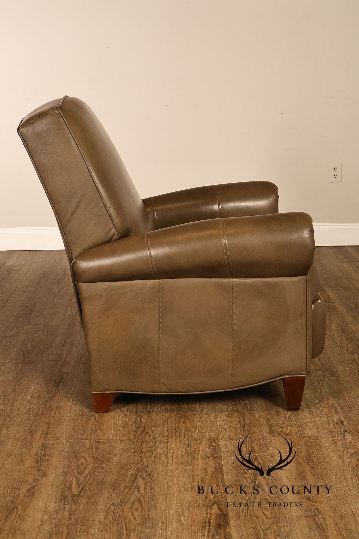 Ethan Allen Contemporary Leather Recliner Armchair