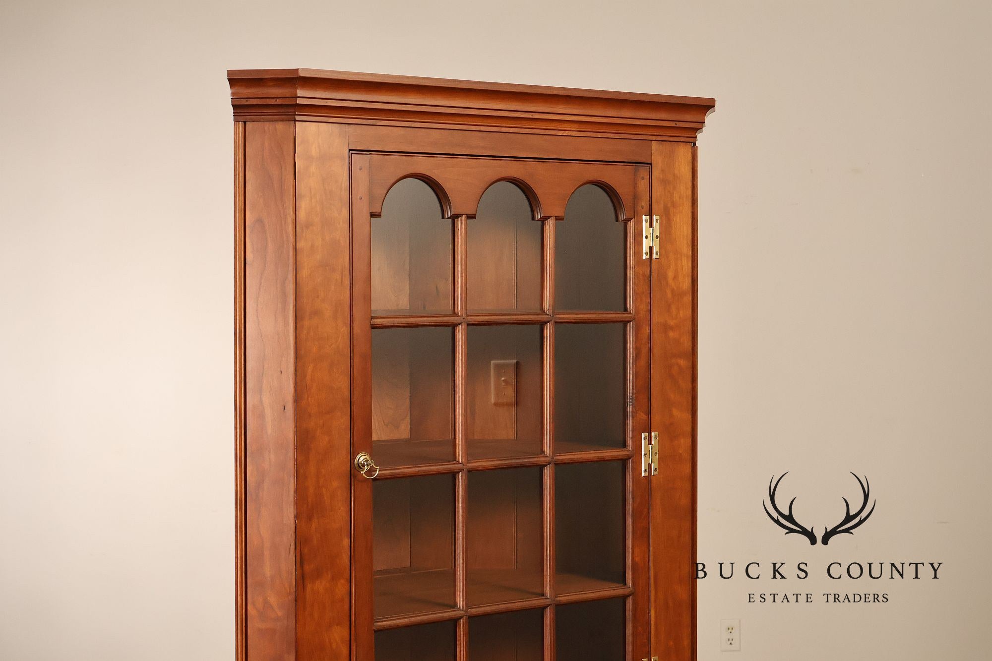 Federal Style Cherry Custom Quality Corner Cabinet
