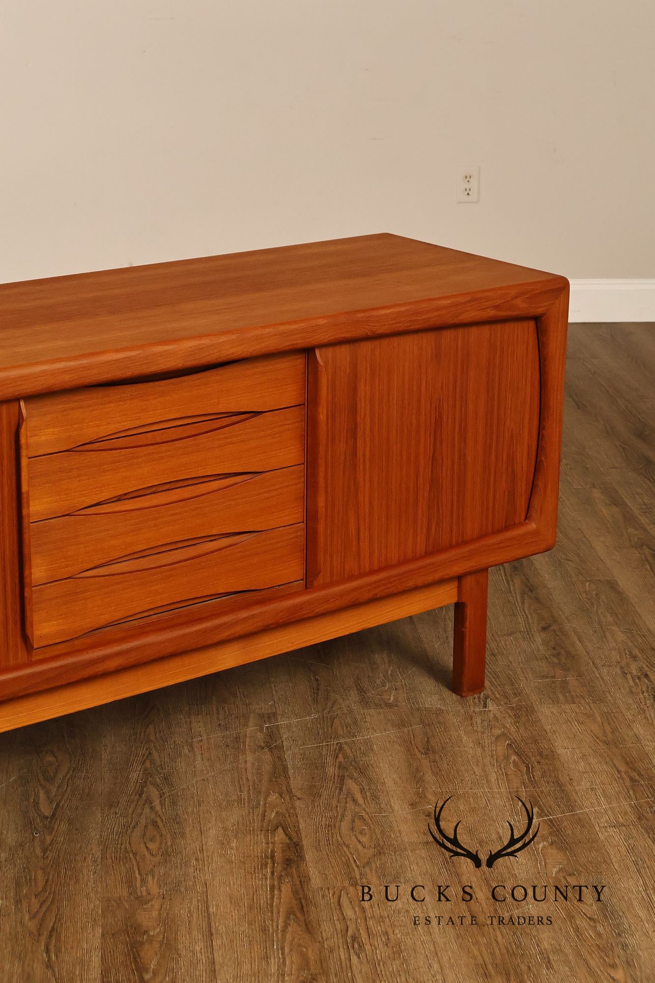Danish Modern Teak Credenza By H.P. Hansen