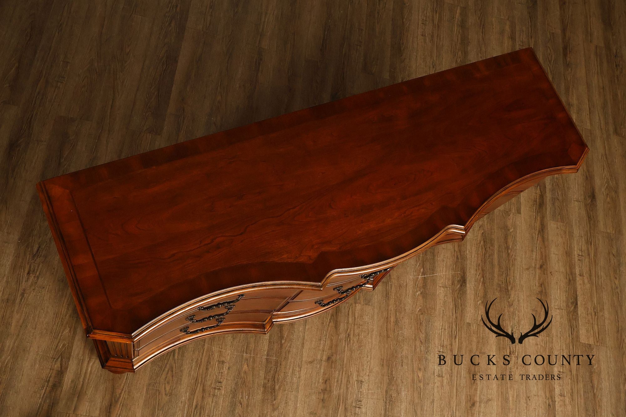 Ethan Allen Tuscany Serpentine Nine-Drawer Dresser In Cherry Finish