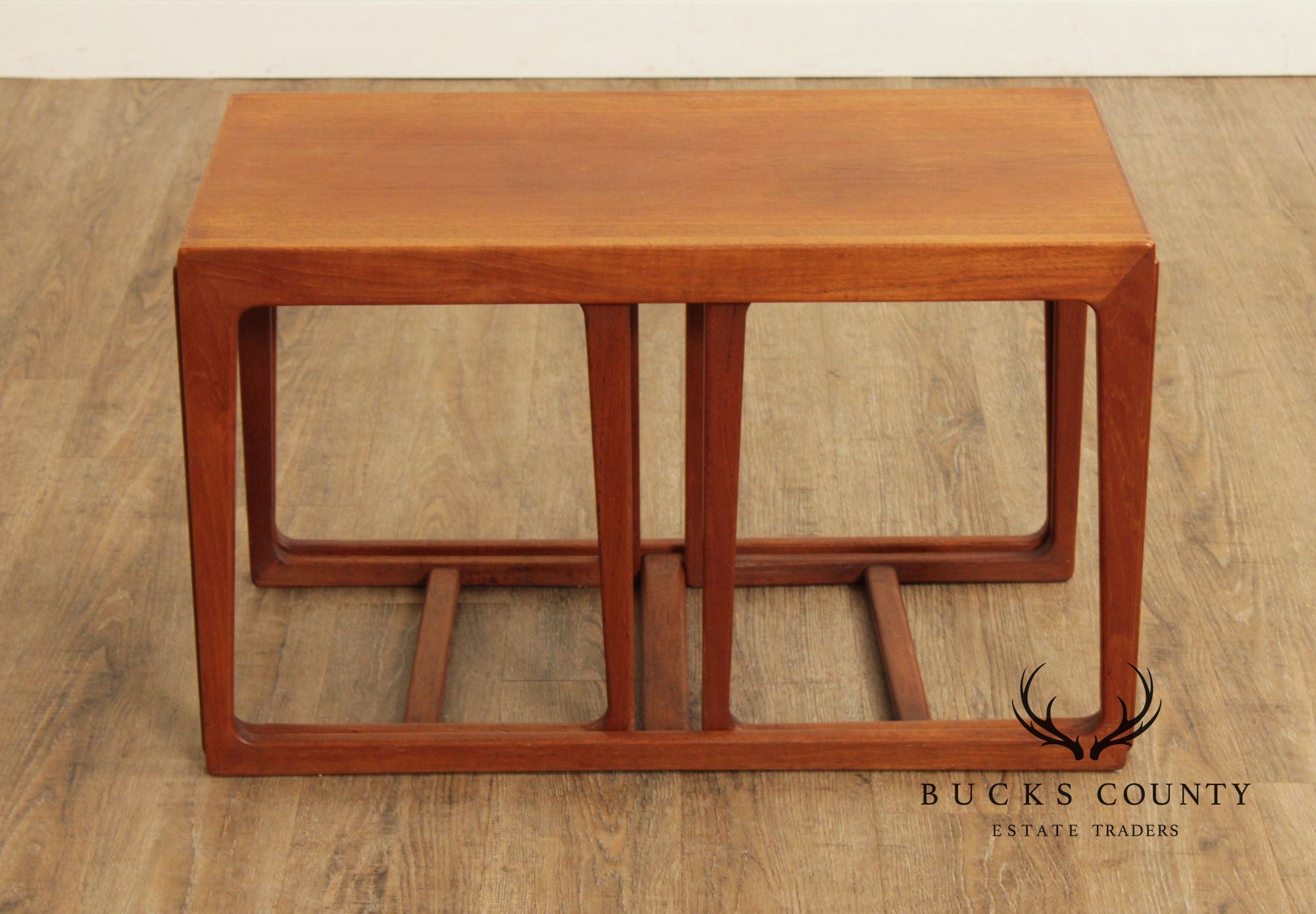 Danish Modern Set of Three Teak Nesting Tables