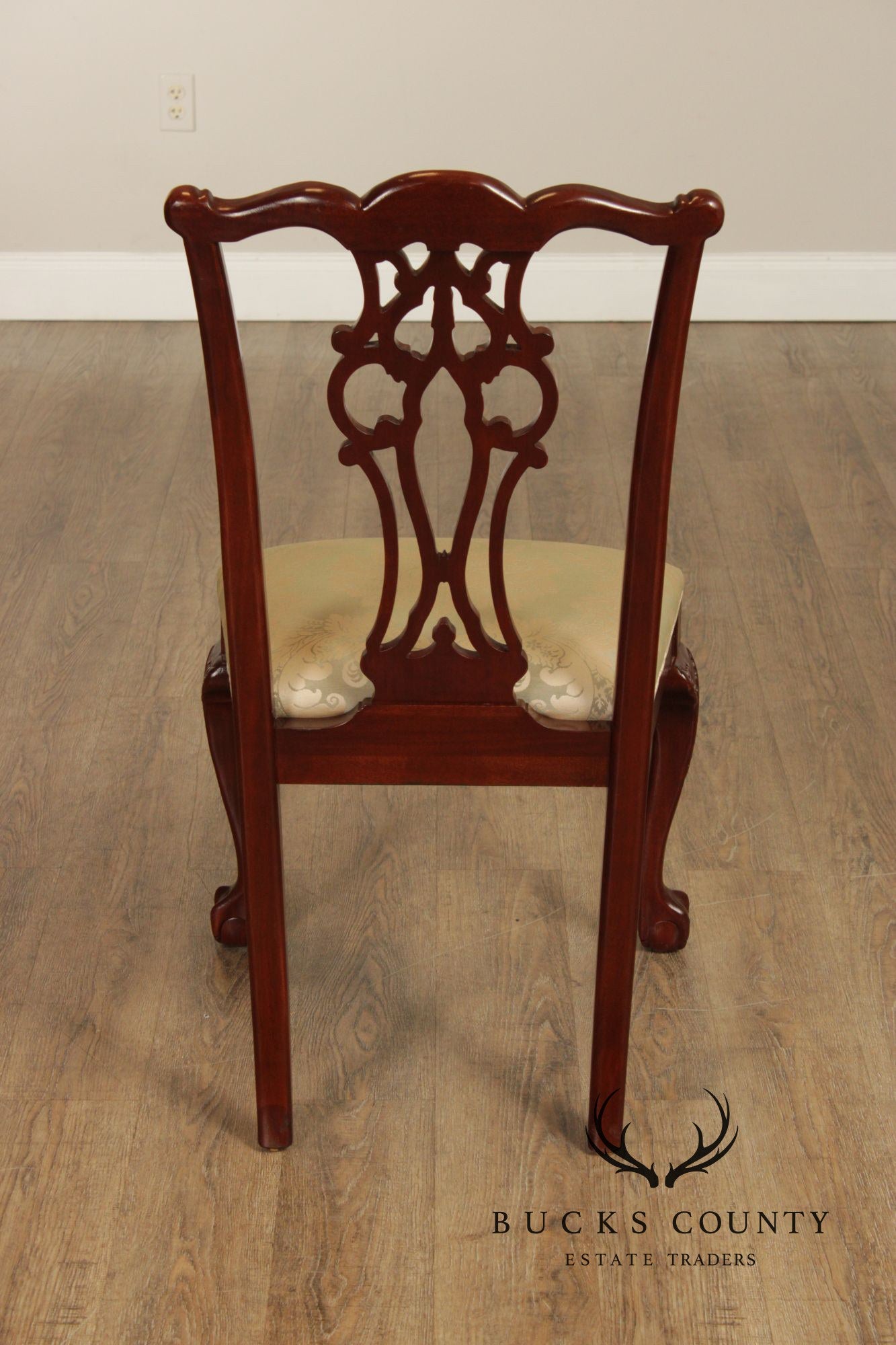 Ethan Allen 18th Century Mahogany Collection Set Of  8 Chippendale Style Dining Chairs