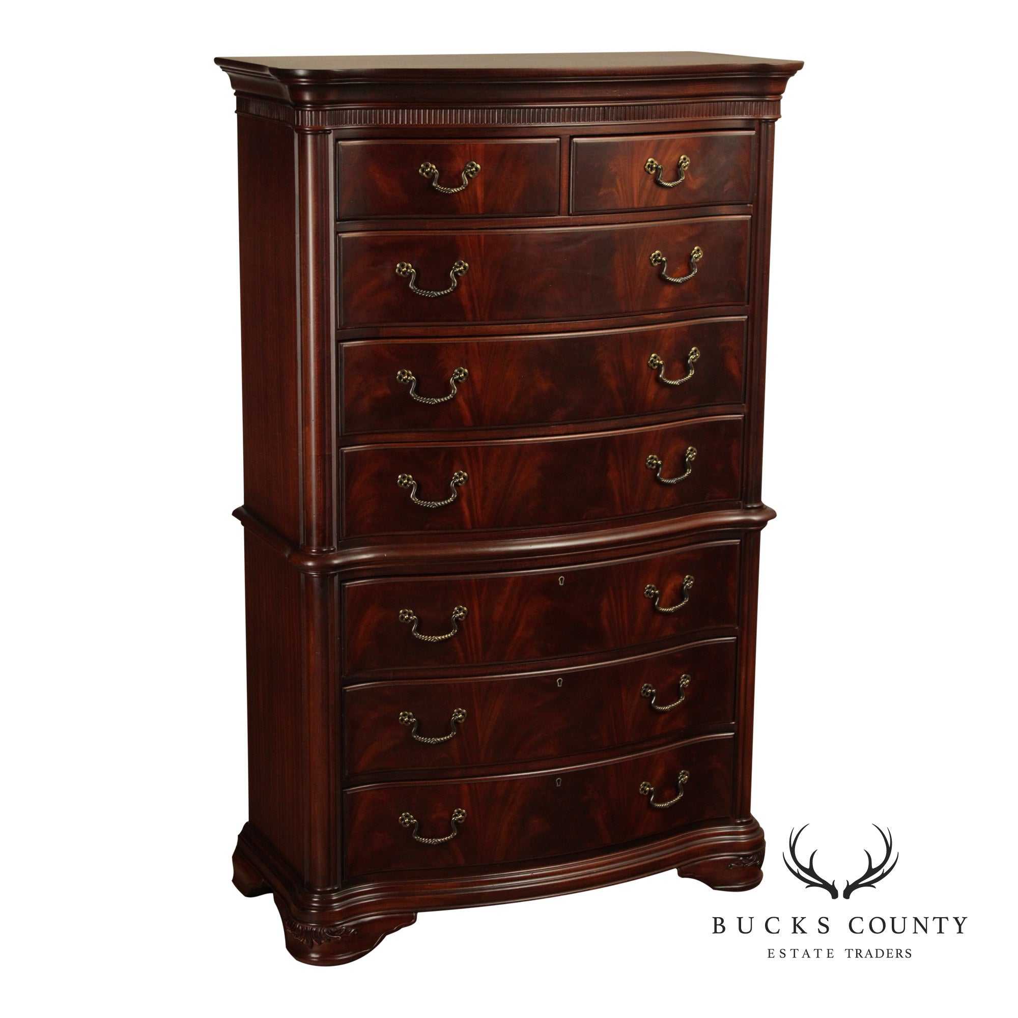 Thomasville Georgian Style Mahogany Tall Chest