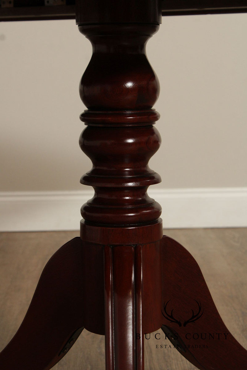 Baker Williamsburg Reproduction Double Pedestal Mahogany Dining Table