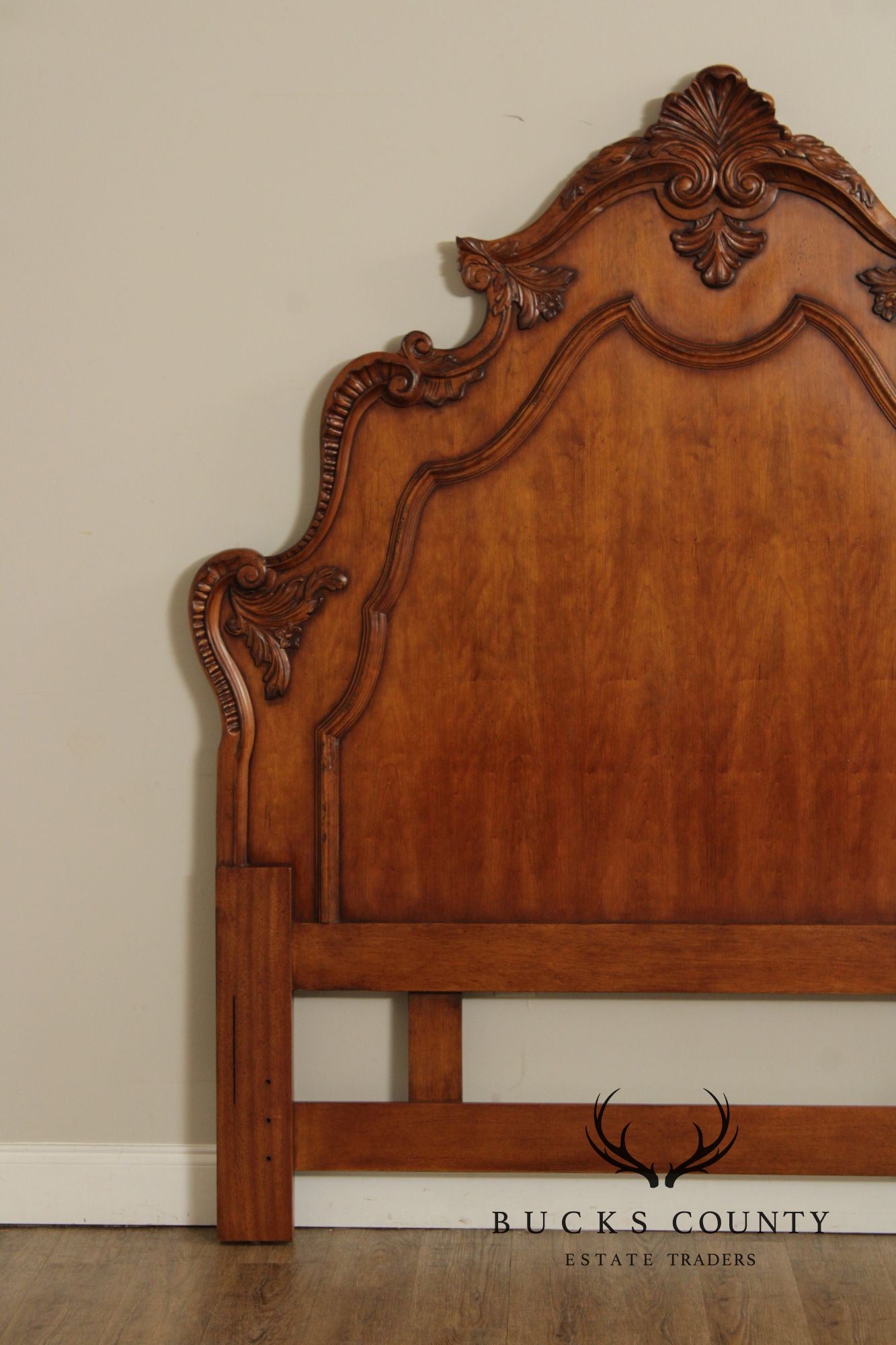 Century Furniture French Style Coeur de France Cherry Queen Headboard