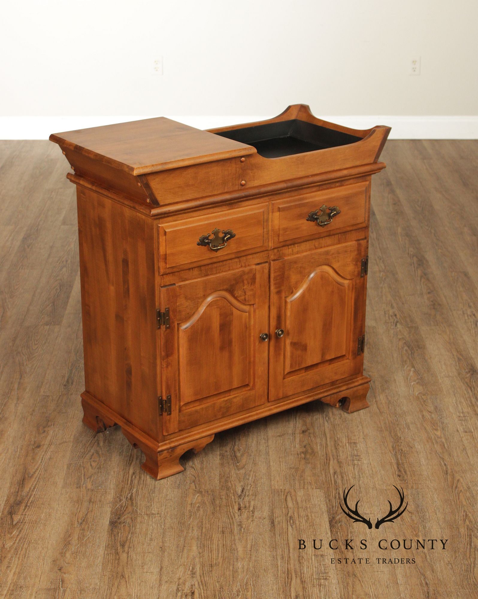 Colonial Revival Vintage Solid Maple Dry Sink